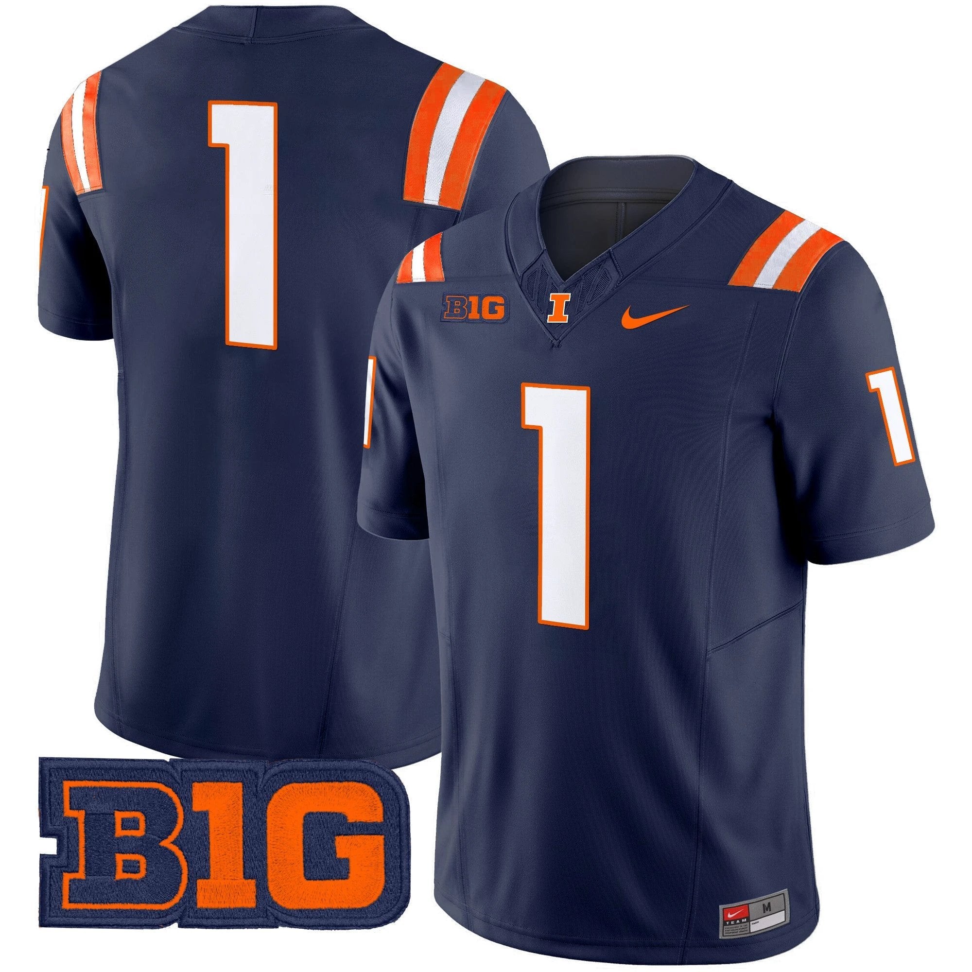Men's Illinois Fighting Illini 2025 Vapor Limited Jersey - All Stitched by bustlight