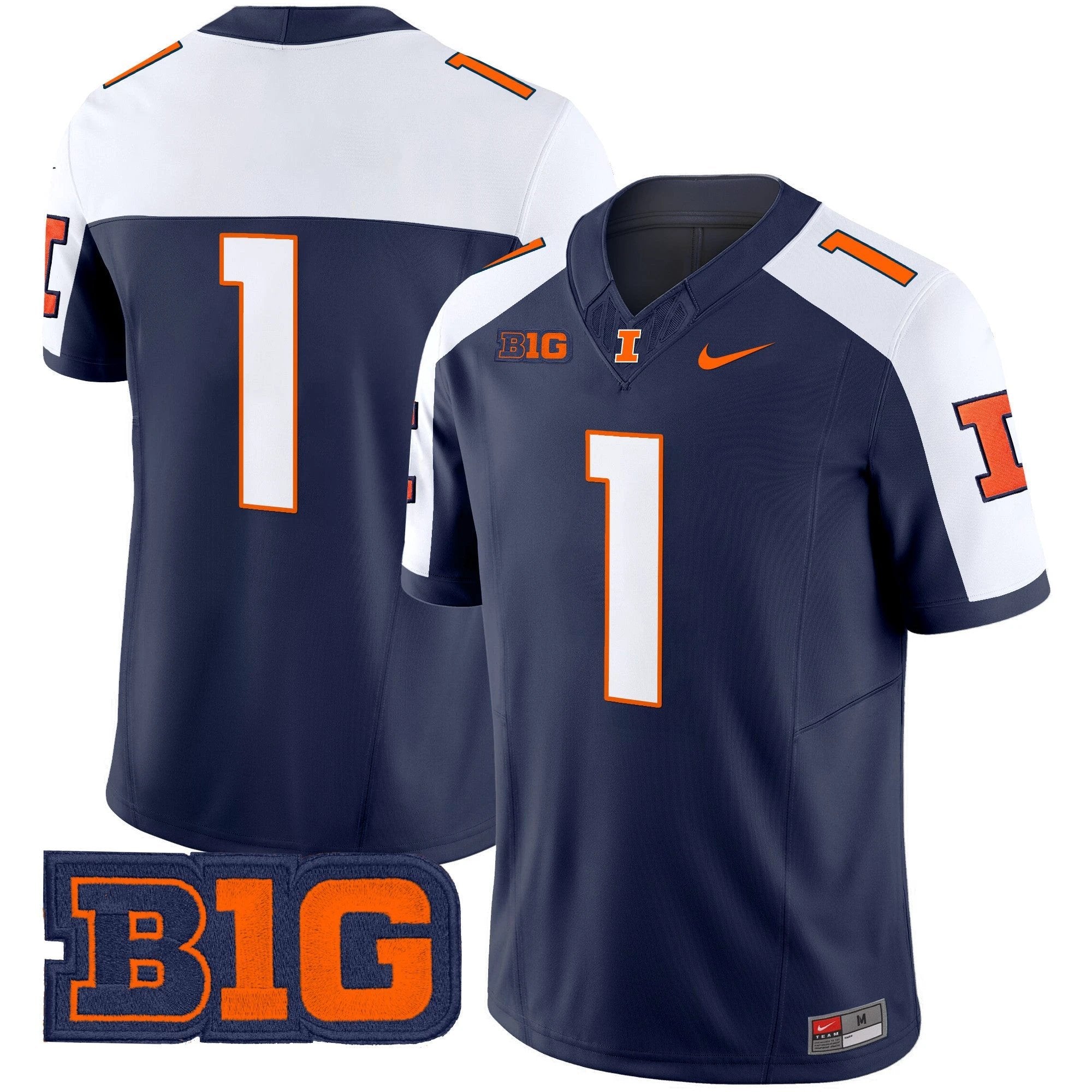 Men's Illinois Fighting Illini 2025 Vapor Limited Jersey - All Stitched by bustlight