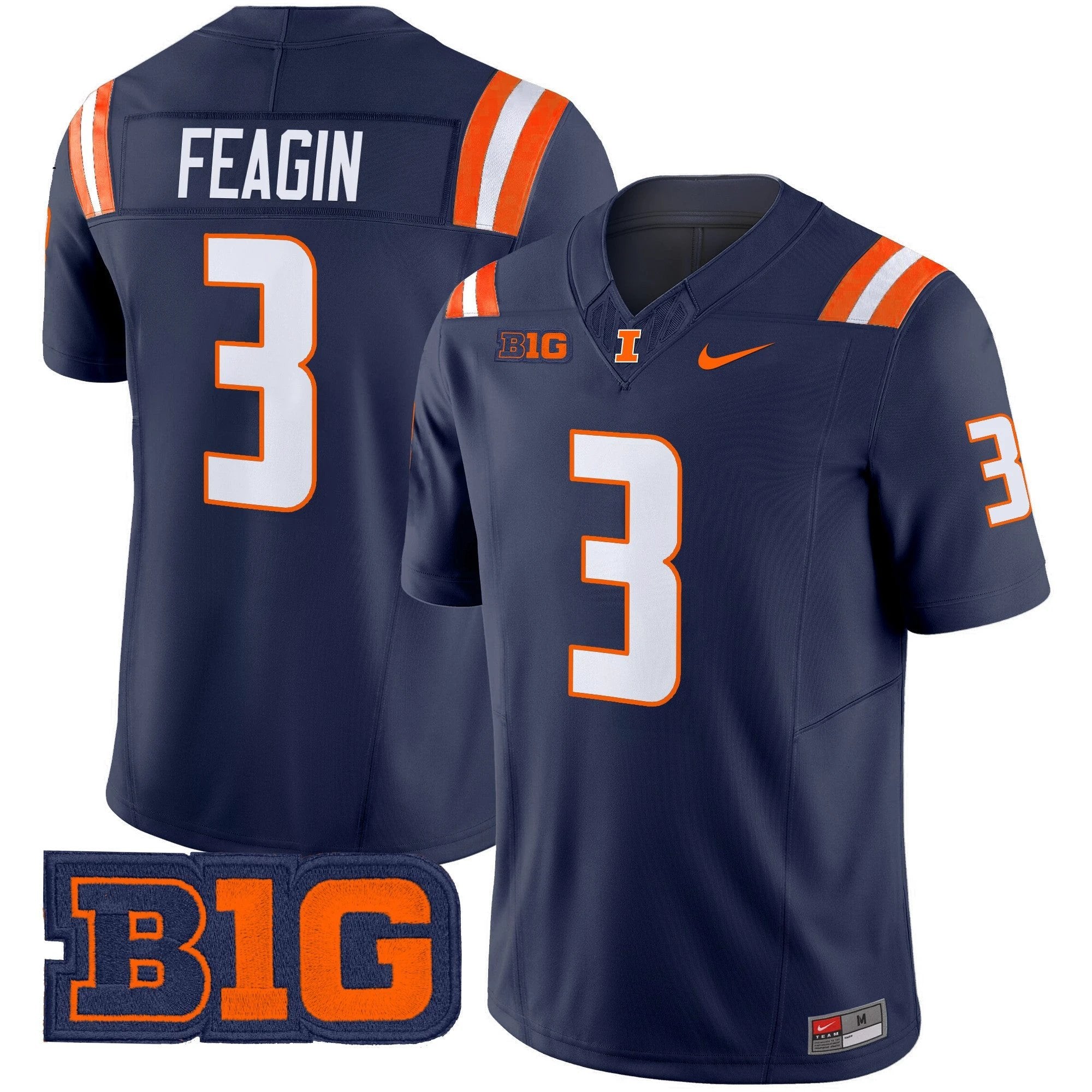 Men's Illinois Fighting Illini 2025 Vapor Limited Jersey - All Stitched by bustlight