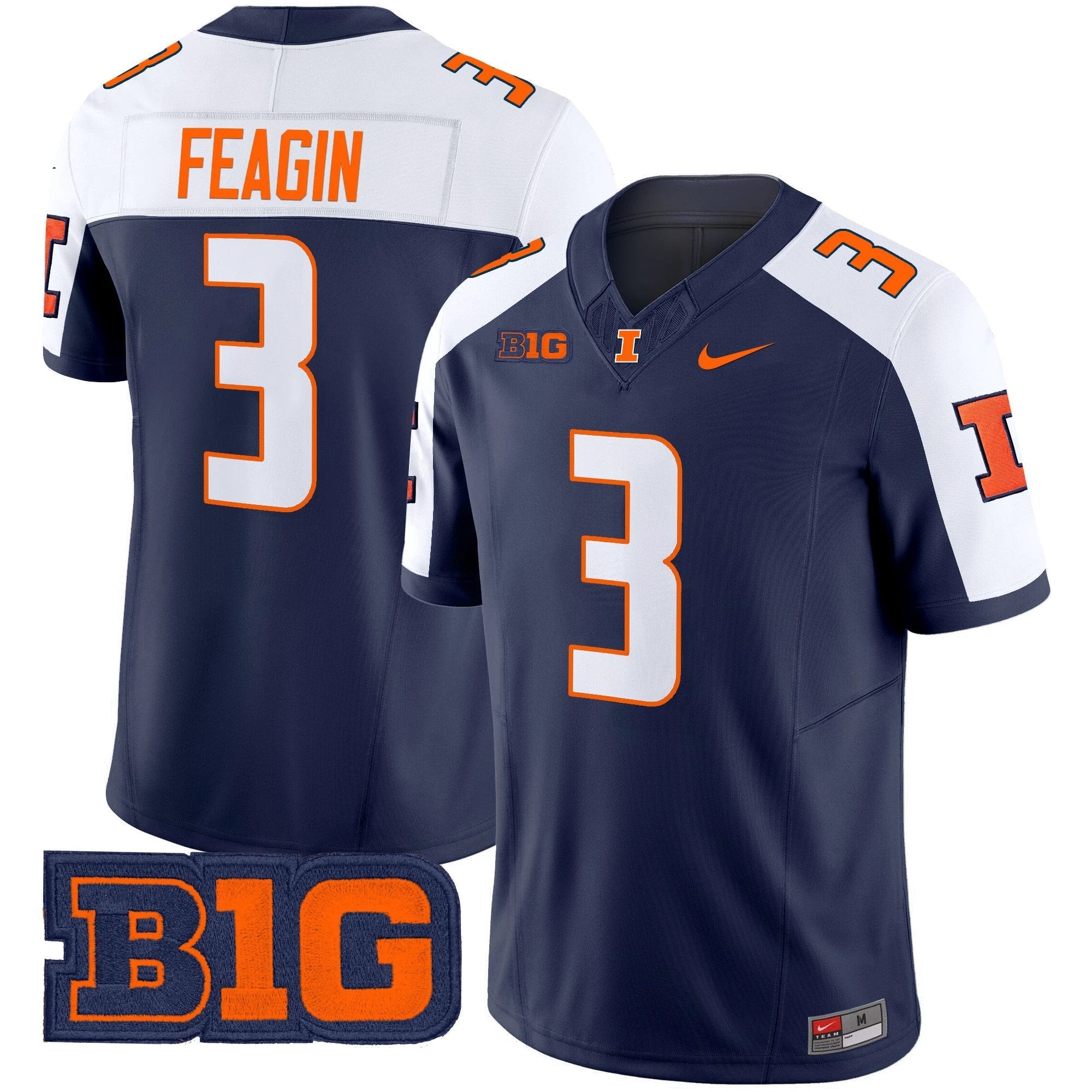 Men's Illinois Fighting Illini 2025 Vapor Limited Jersey - All Stitched by bustlight