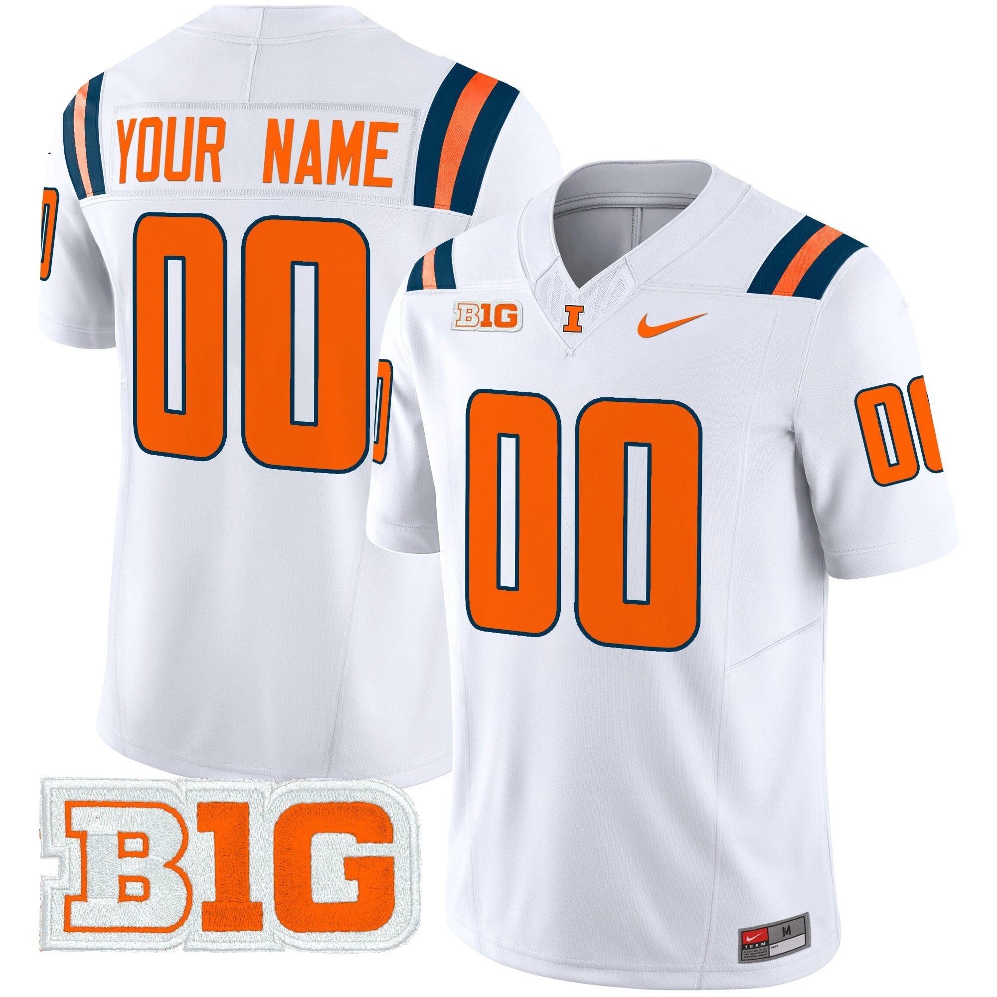 Illinois Fighting Illini 2025 Vapor Limited Custom Jersey - All Stitched by bustlight