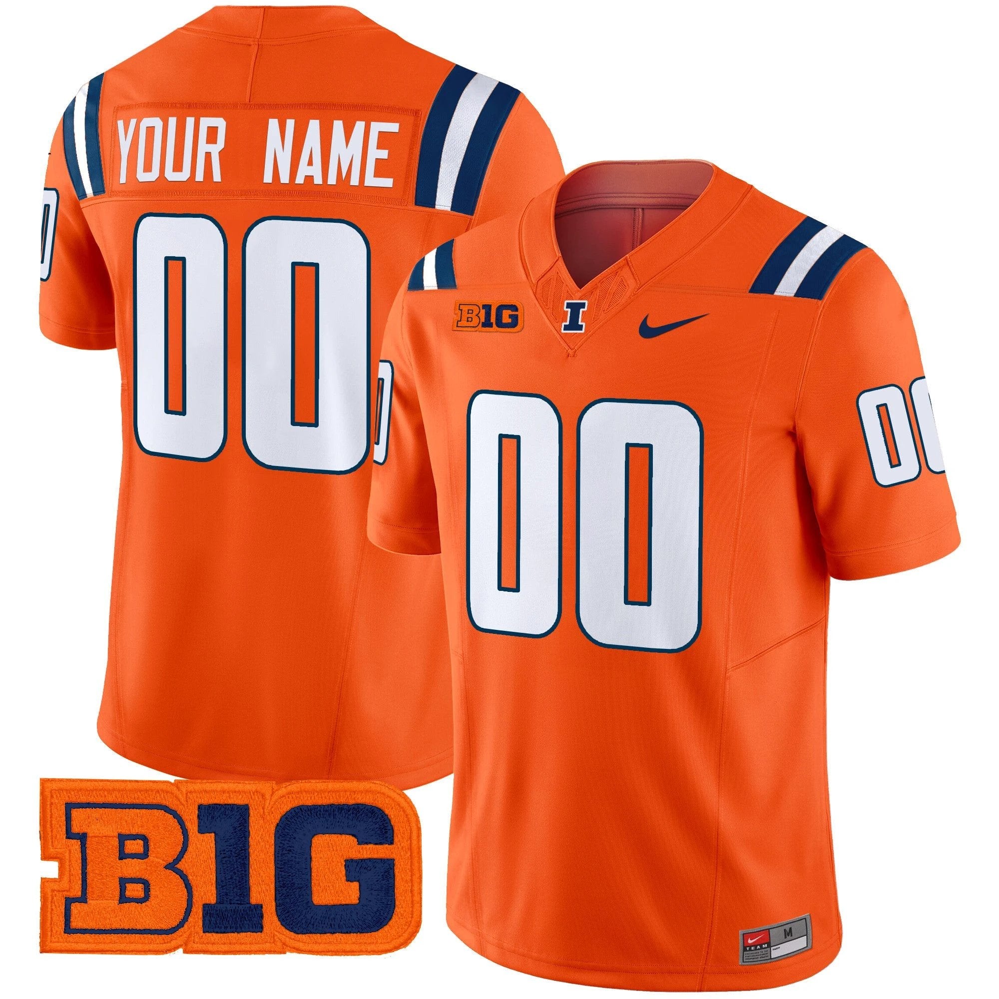 Illinois Fighting Illini 2025 Vapor Limited Custom Jersey - All Stitched by bustlight