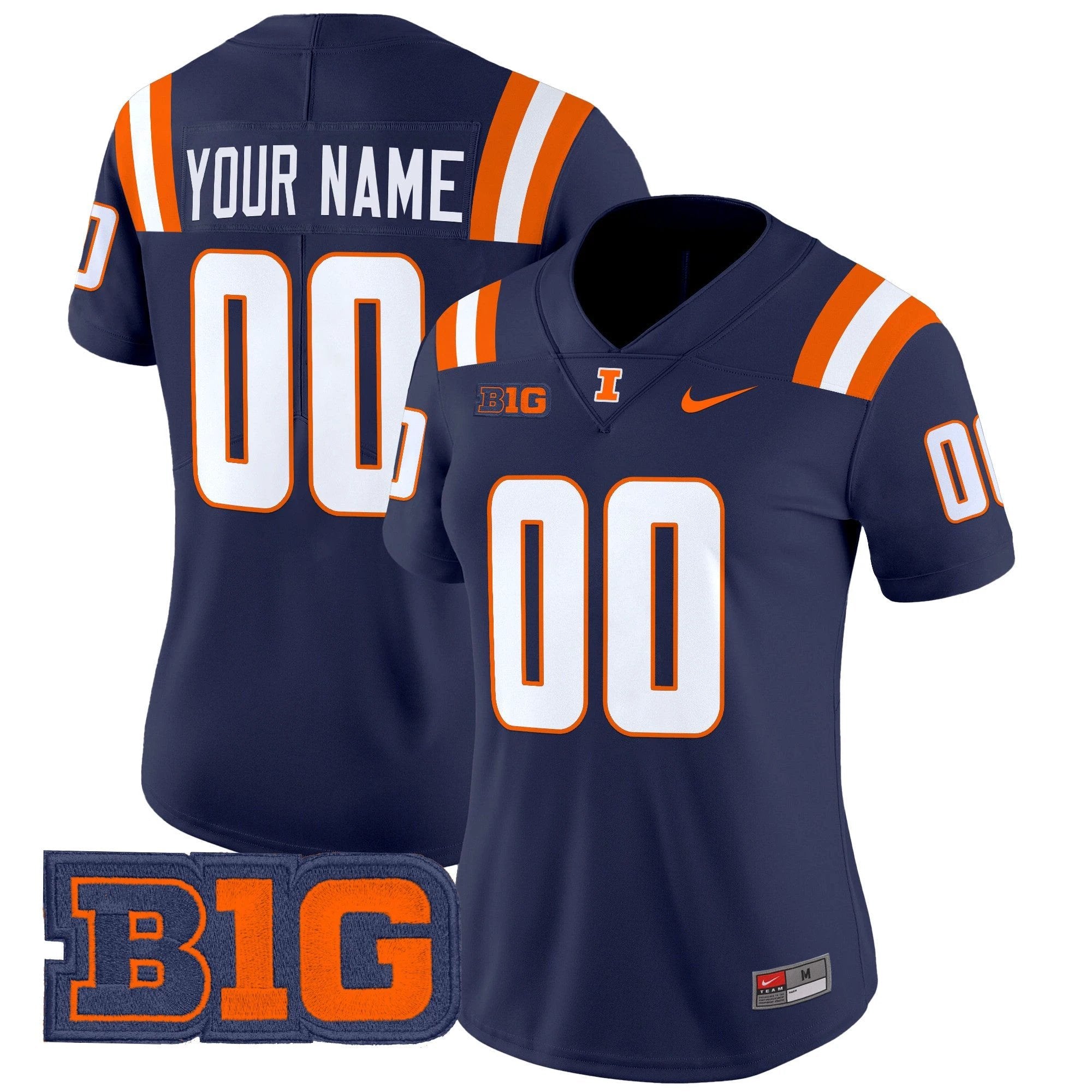 Illinois Fighting Illini 2025 Vapor Limited Custom Jersey - All Stitched by bustlight