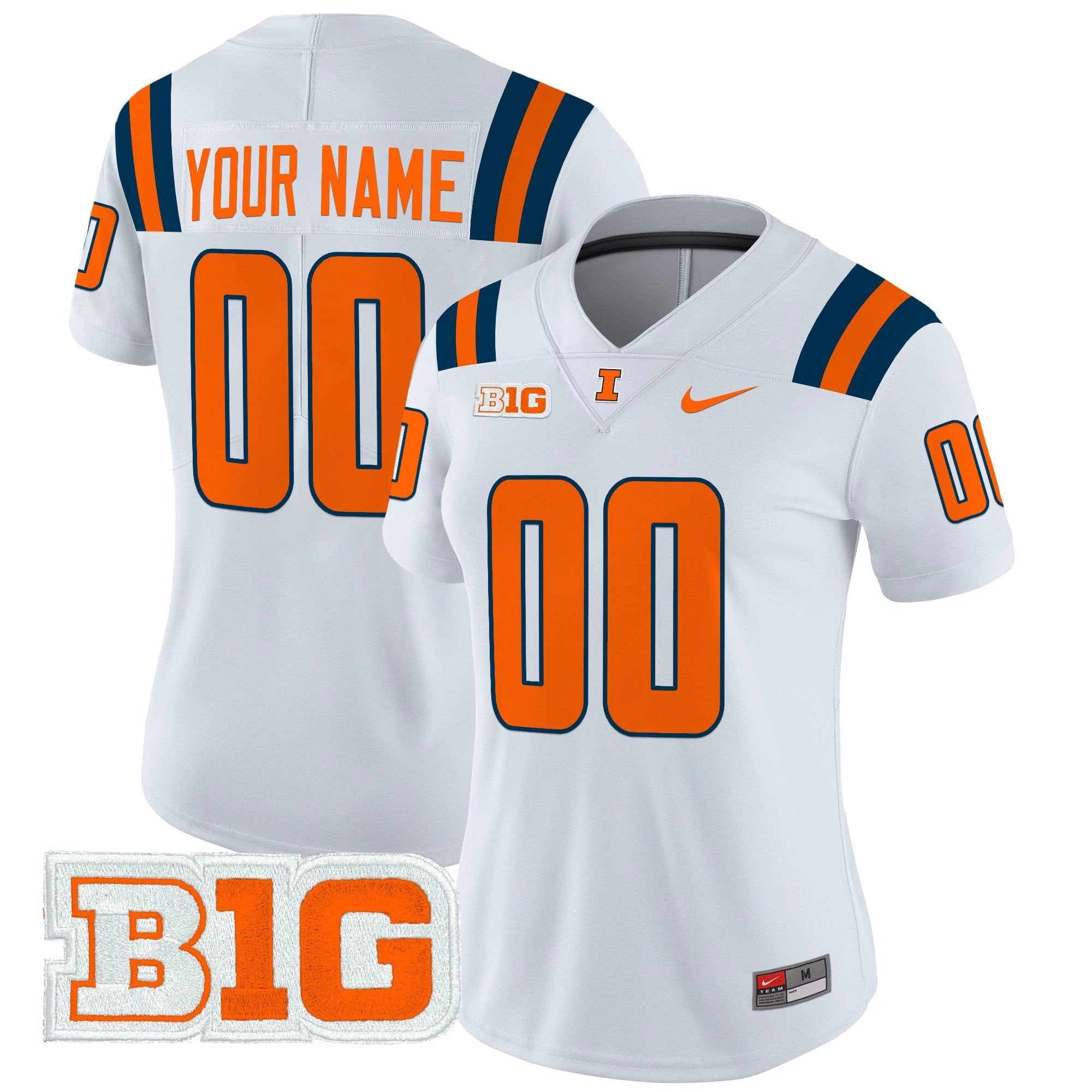 Illinois Fighting Illini 2025 Vapor Limited Custom Jersey - All Stitched by bustlight