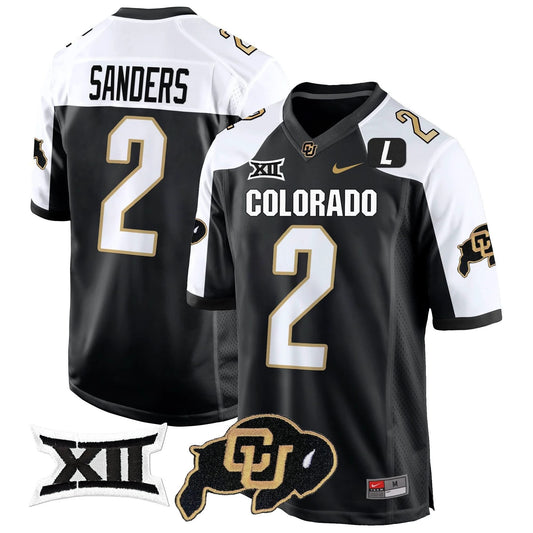 Colorado Buffaloes Big 12 XII Patch Game Jersey V2 - All Stitched by Colorado Buffaloes