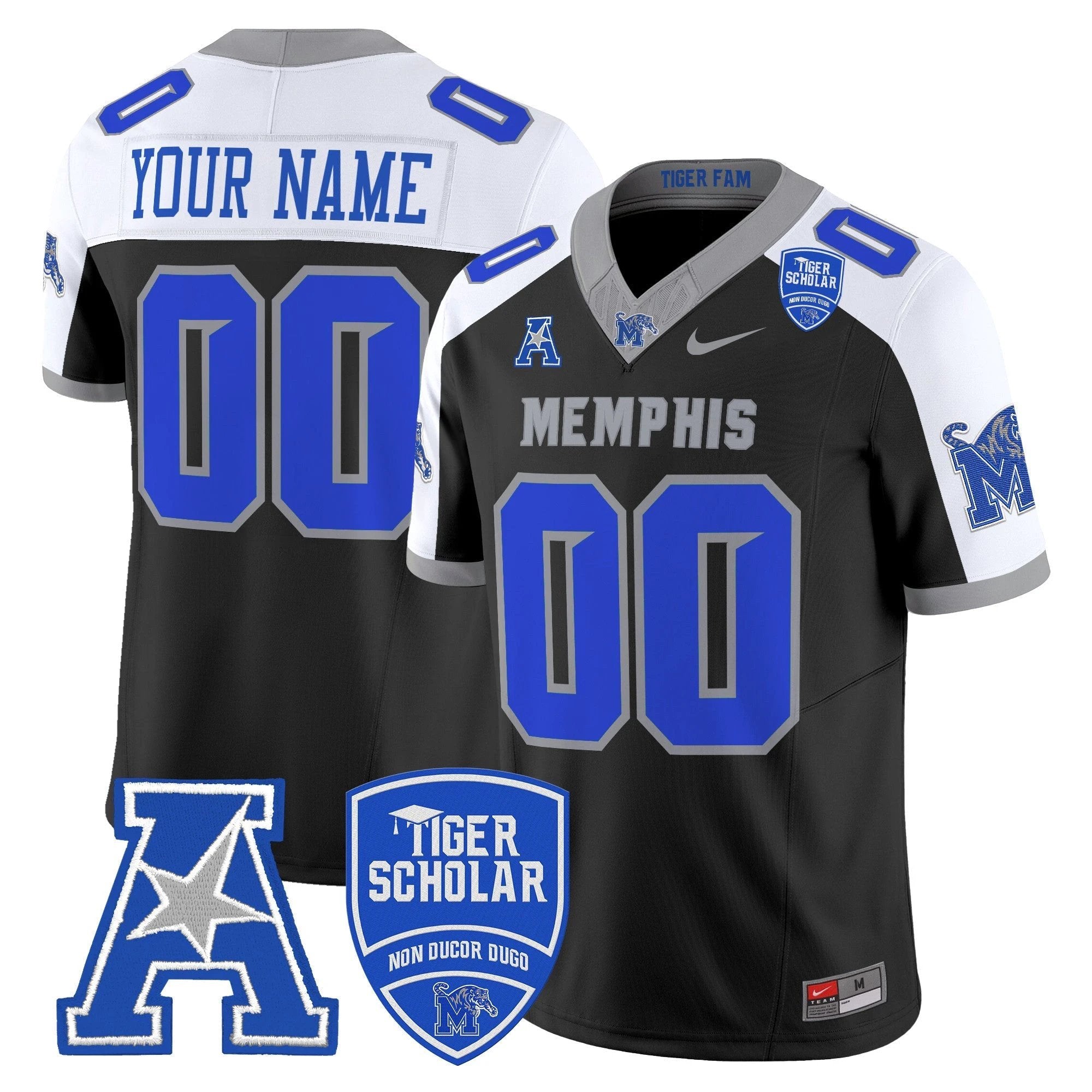 Memphis Tigers 2025 Vapor Limited Custom Jersey - All Stitched by Memphis Tigers