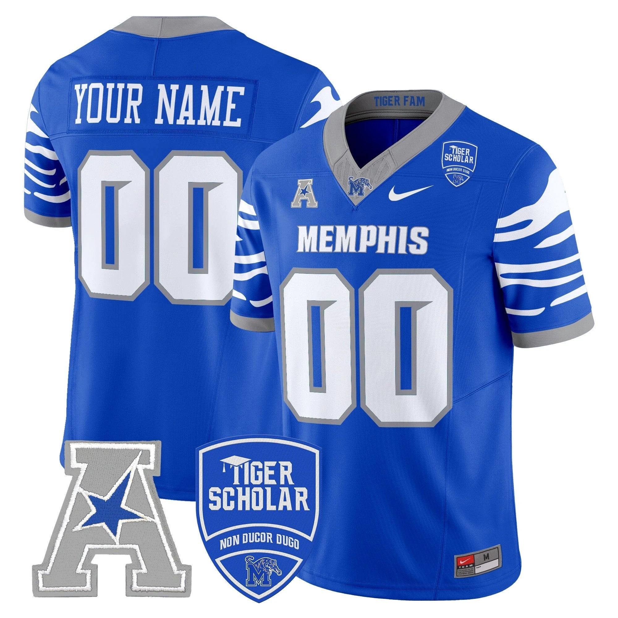 Memphis Tigers 2025 Vapor Limited Custom Jersey - All Stitched by Memphis Tigers