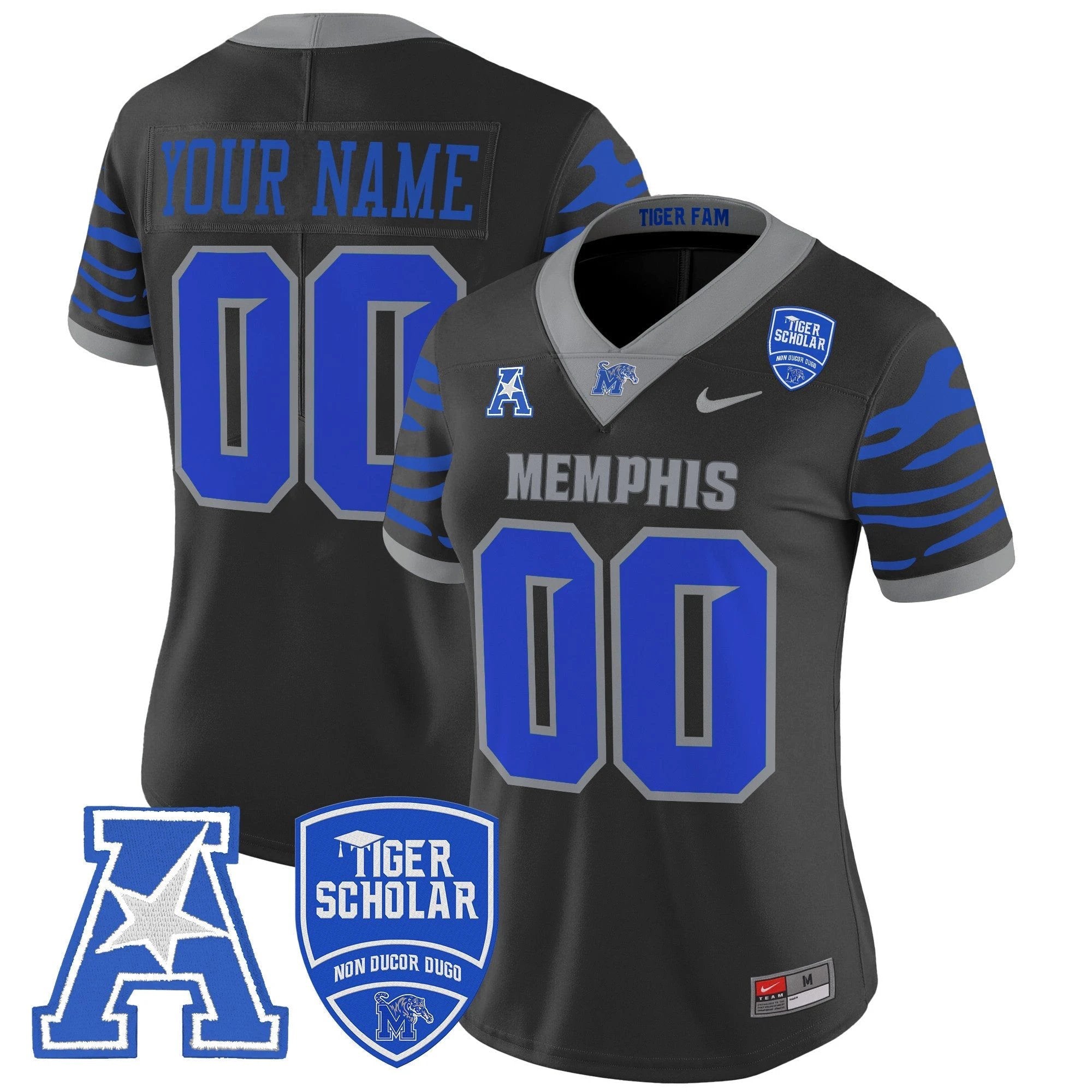Memphis Tigers 2025 Vapor Limited Custom Jersey - All Stitched by Memphis Tigers