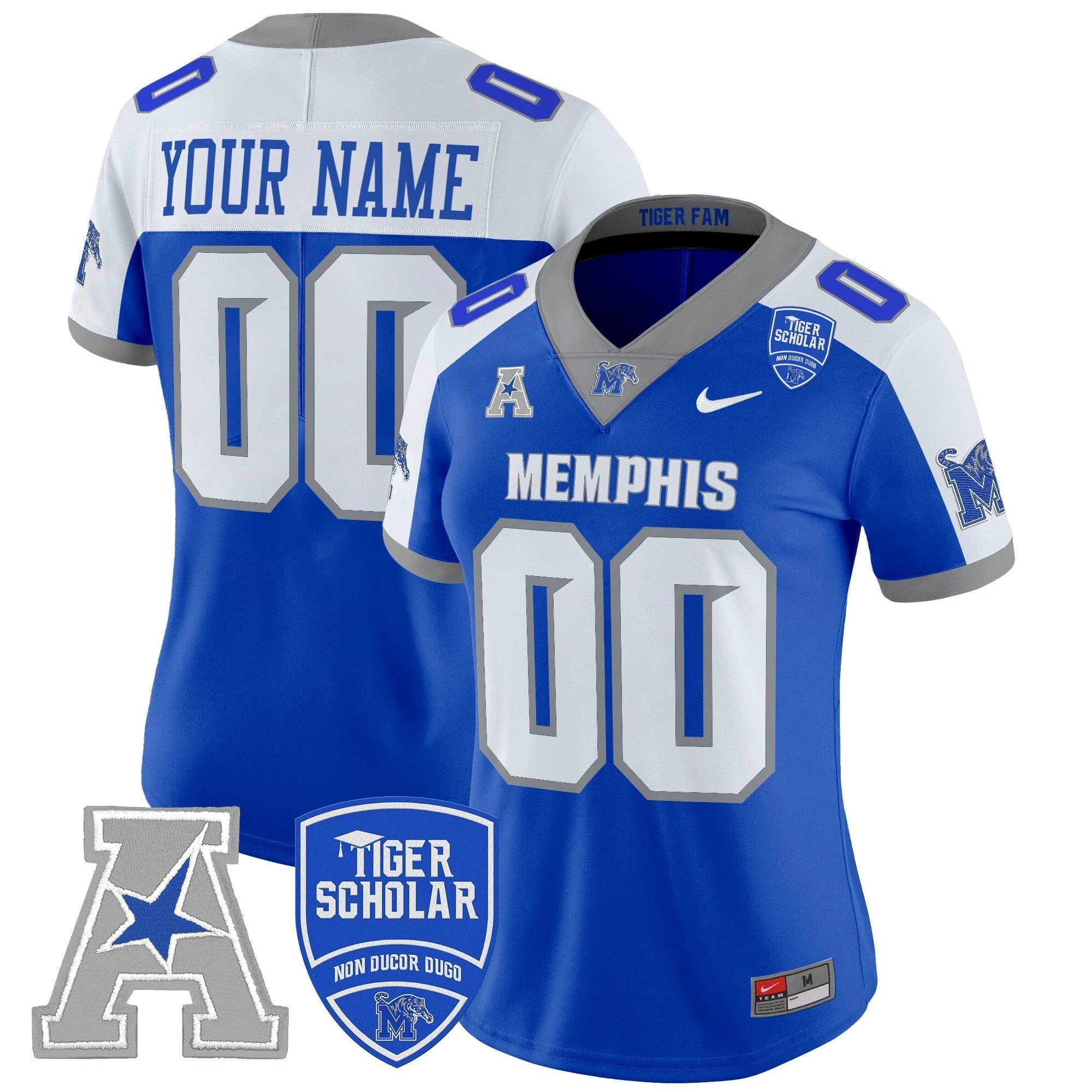 Memphis Tigers 2025 Vapor Limited Custom Jersey - All Stitched by Memphis Tigers