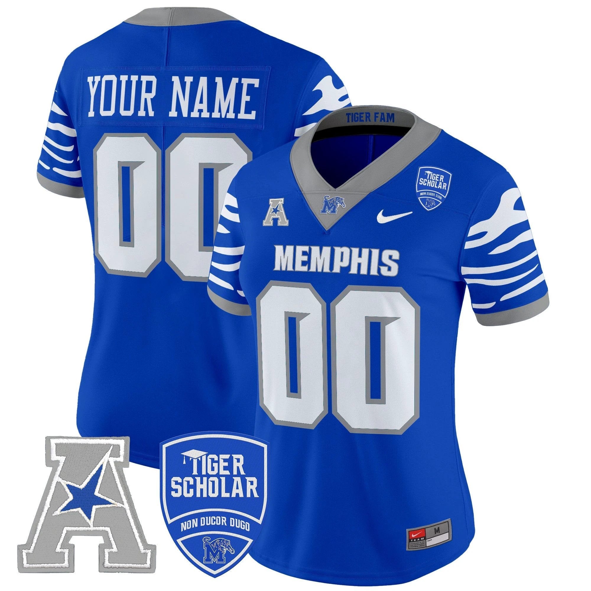 Memphis Tigers 2025 Vapor Limited Custom Jersey - All Stitched by Memphis Tigers