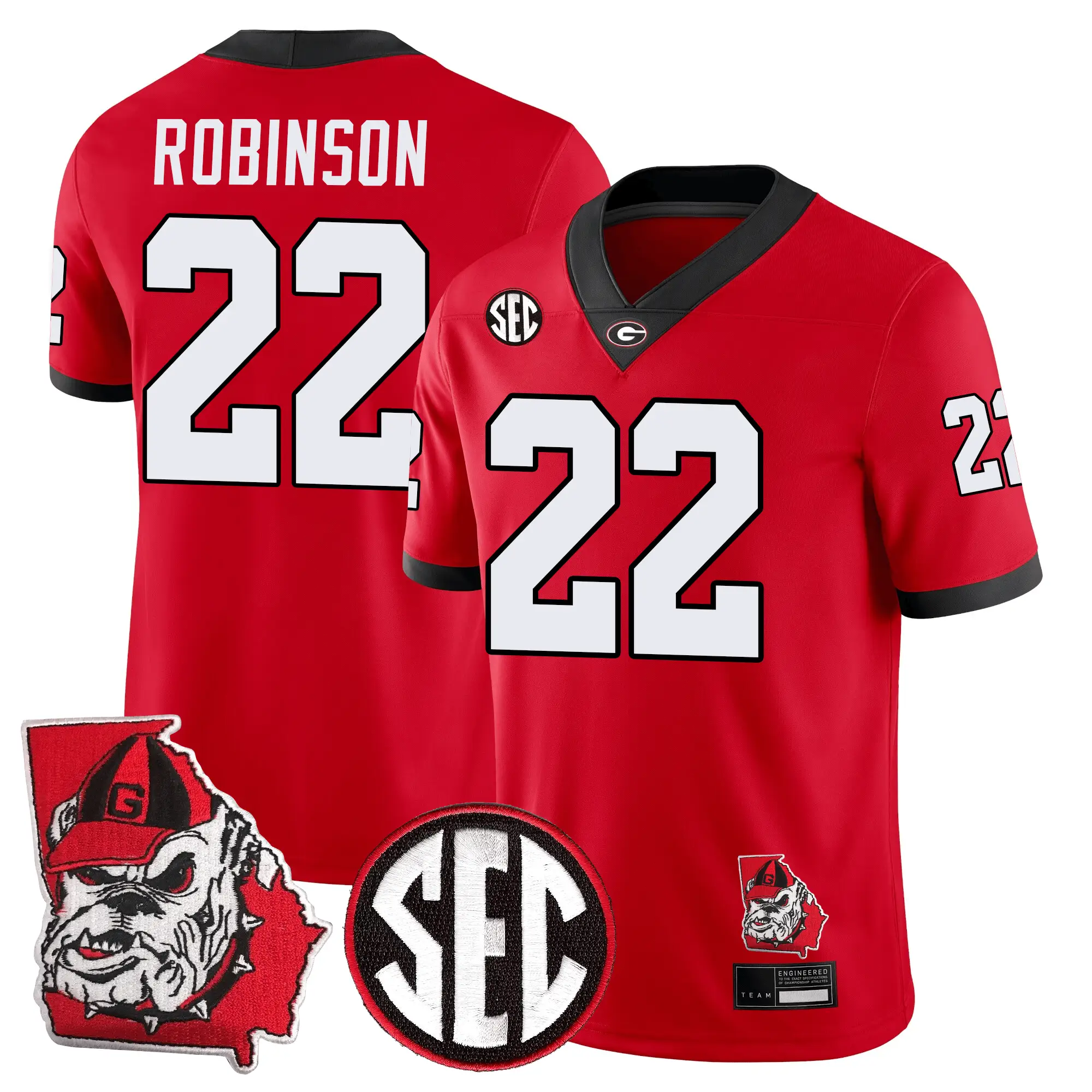 GB Football 24/25 Jersey - Georgia State Map Patch by Sundaygearus