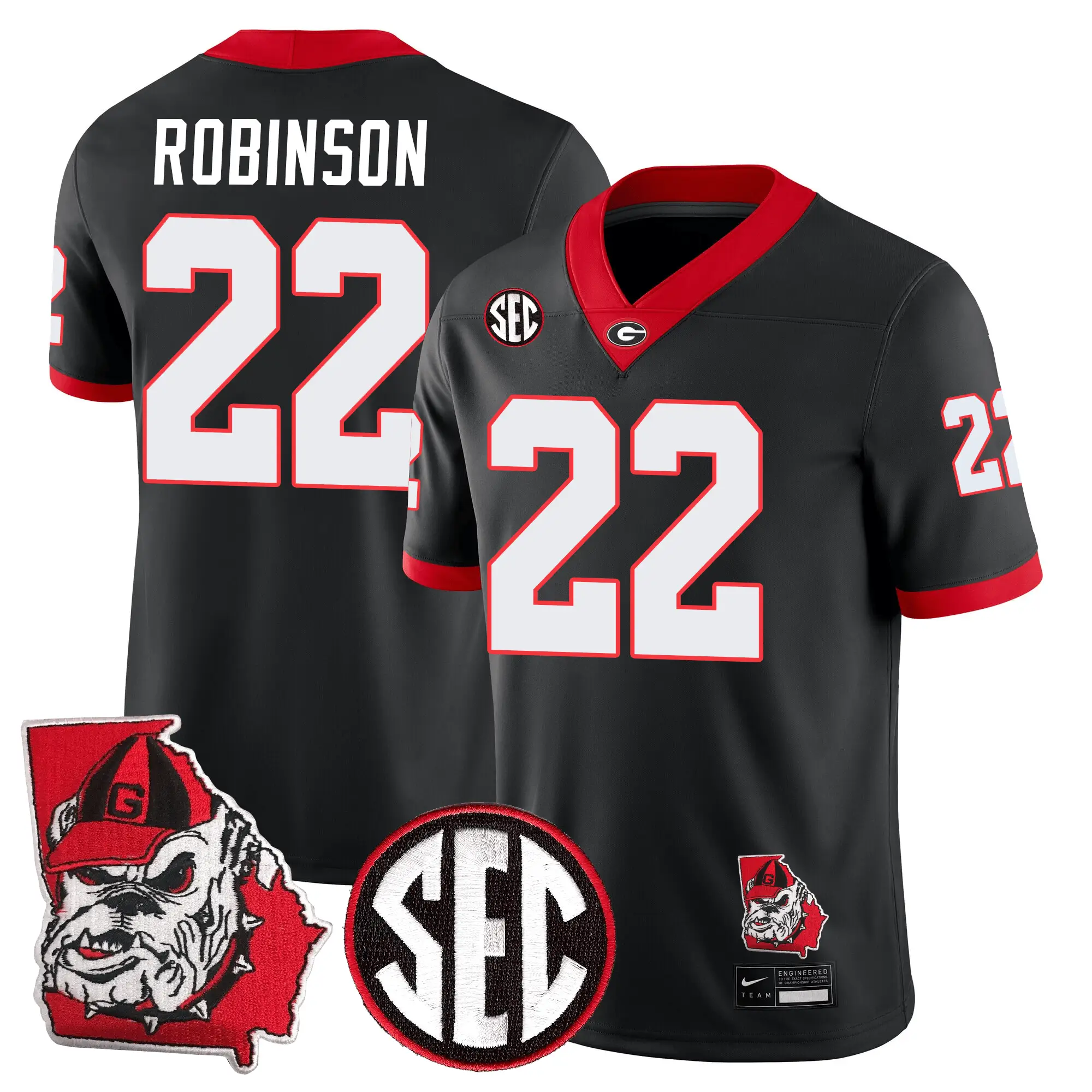 GB Football 24/25 Jersey - Georgia State Map Patch by Sundaygearus