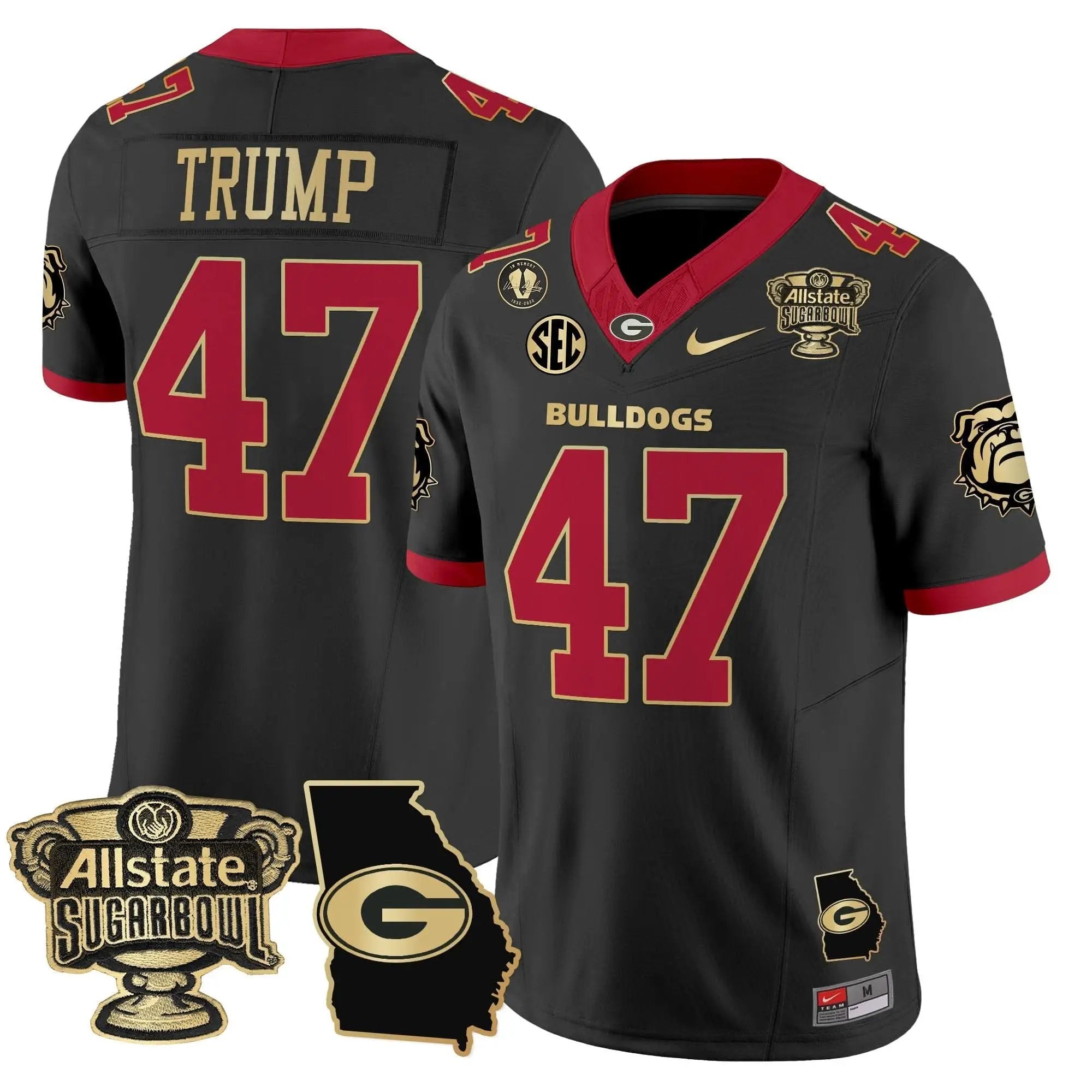 GB 2025 Sugar Bowl & Georgia Map Patch Vapor Limited Jersey by Georgia Bulldogs