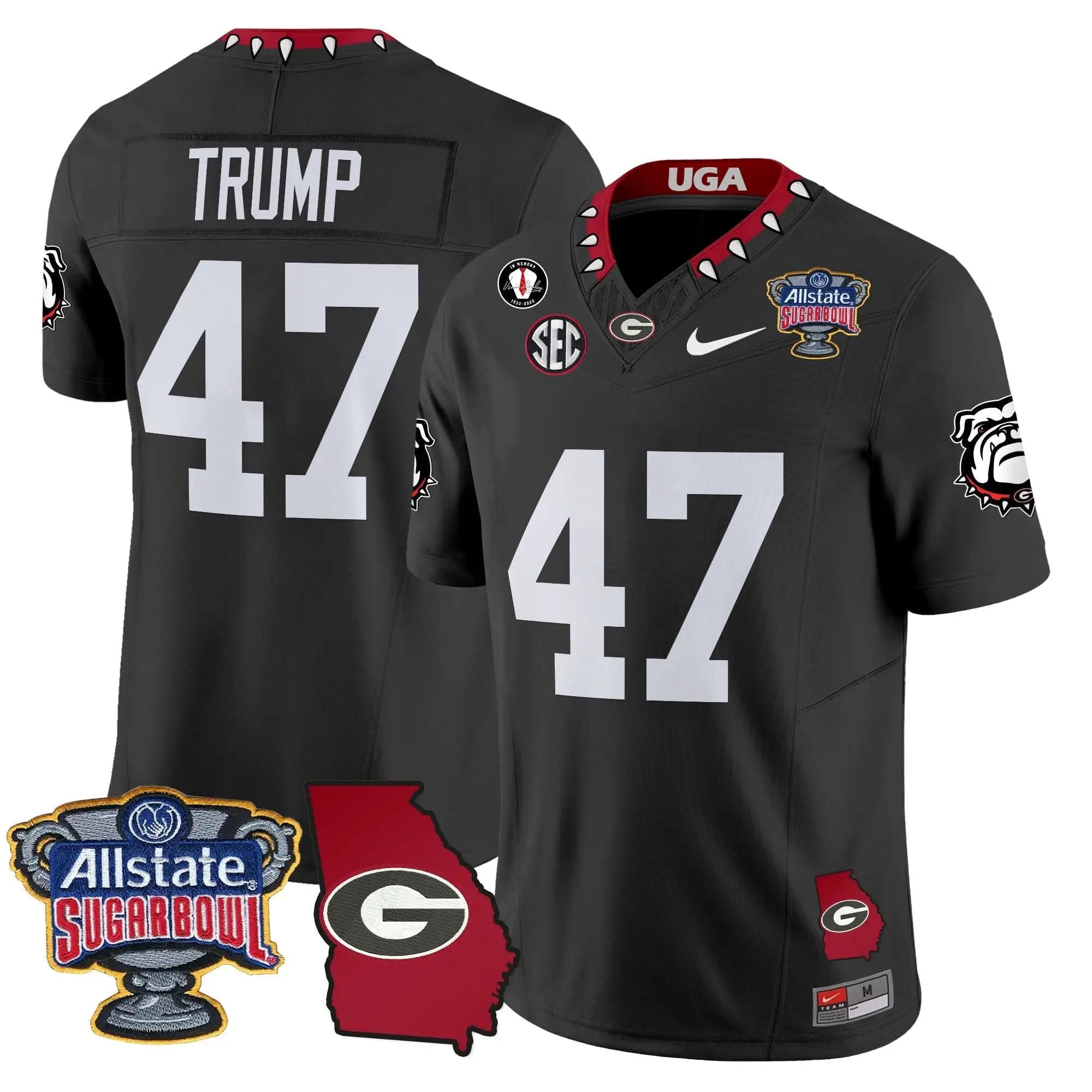 GB 2025 Sugar Bowl & Georgia Map Patch Vapor Limited Jersey by Georgia Bulldogs