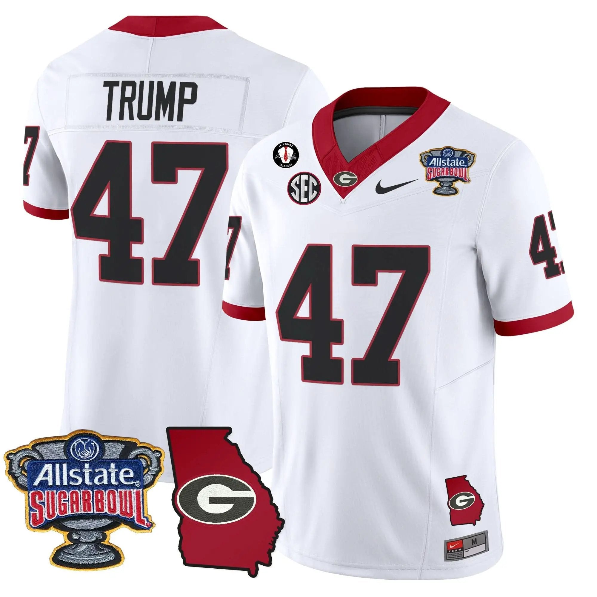 GB 2025 Sugar Bowl & Georgia Map Patch Vapor Limited Jersey by Georgia Bulldogs