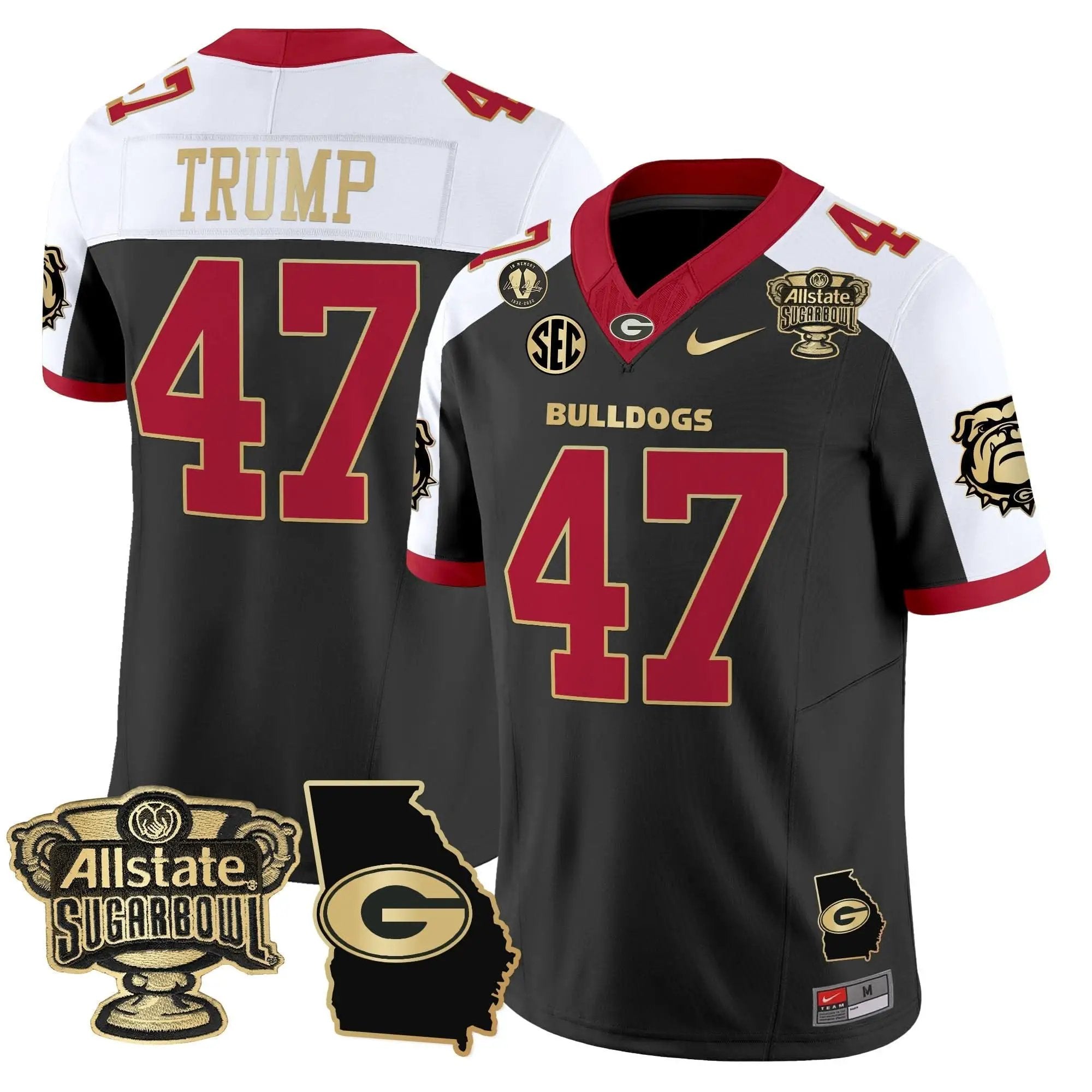 GB 2025 Sugar Bowl & Georgia Map Patch Vapor Limited Jersey by Georgia Bulldogs