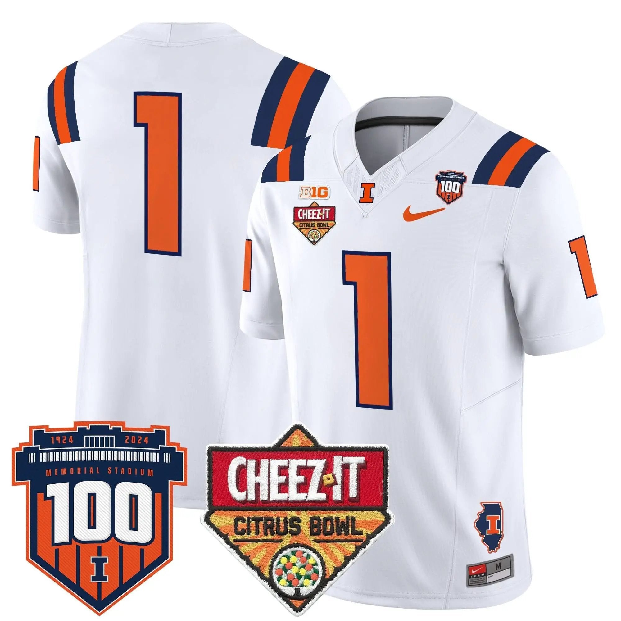 ILL 2025 Cheez-It Citrus Bowl Patch Vapor Limited Jersey by Illinois Fighting Illini