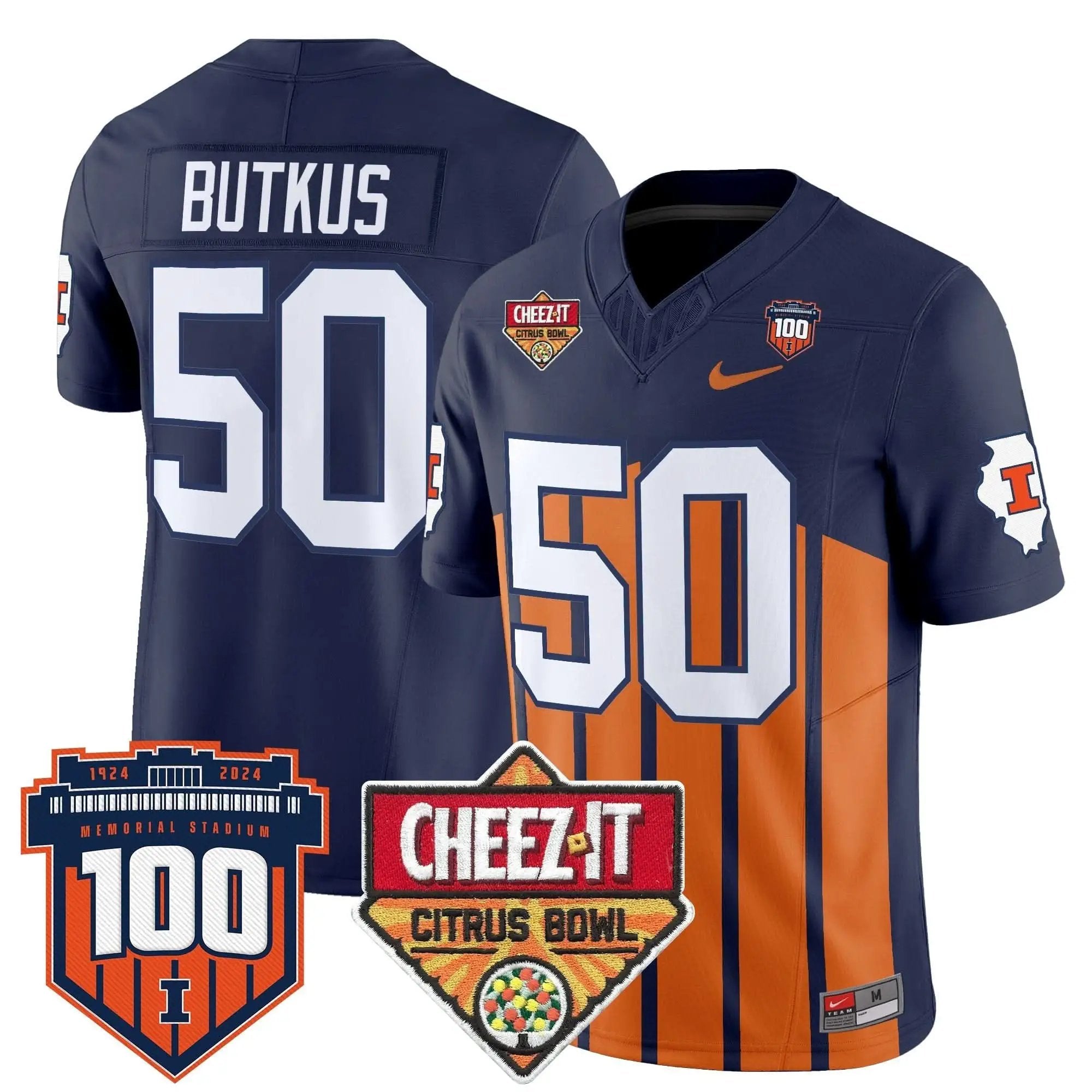 ILL 2025 Cheez-It Citrus Bowl Patch Vapor Limited Jersey by Illinois Fighting Illini