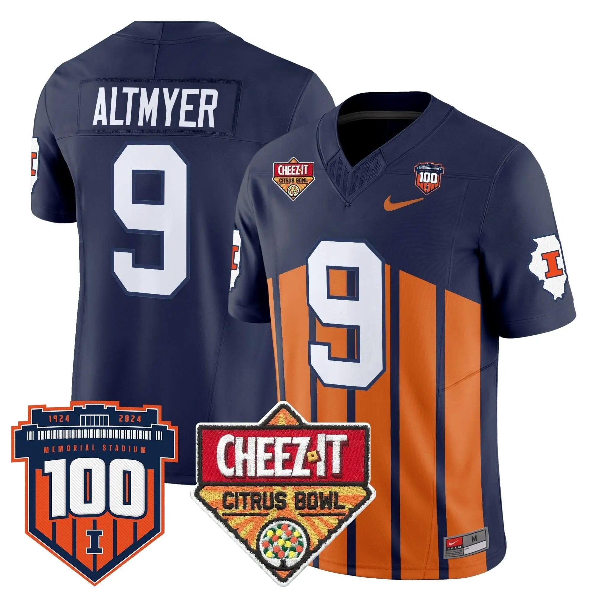ILL 2025 Cheez-It Citrus Bowl Patch Vapor Limited Jersey by Illinois Fighting Illini