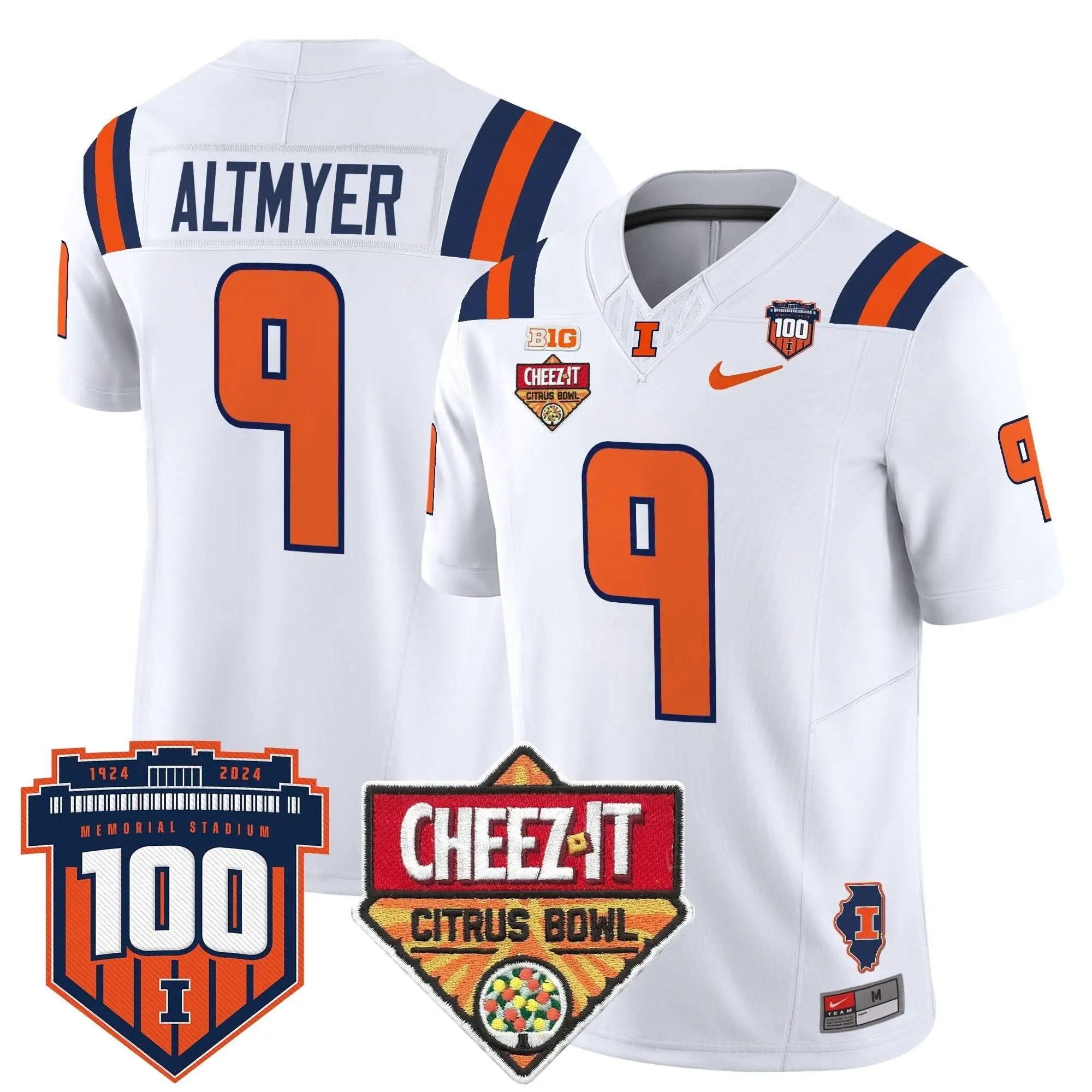 ILL 2025 Cheez-It Citrus Bowl Patch Vapor Limited Jersey by Illinois Fighting Illini