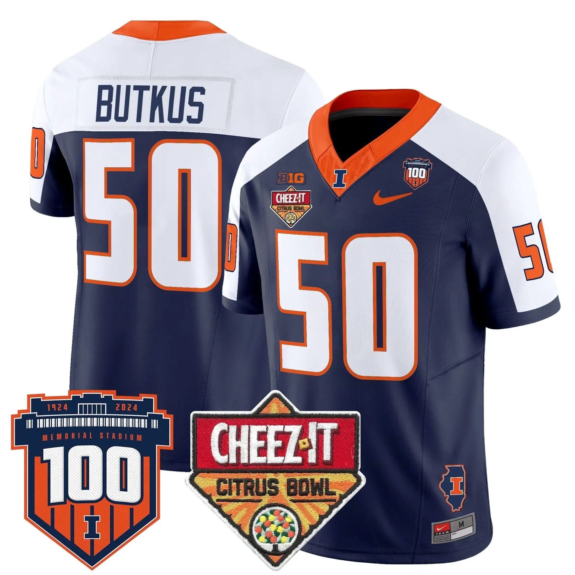 ILL 2025 Cheez-It Citrus Bowl Patch Vapor Limited Jersey by Illinois Fighting Illini