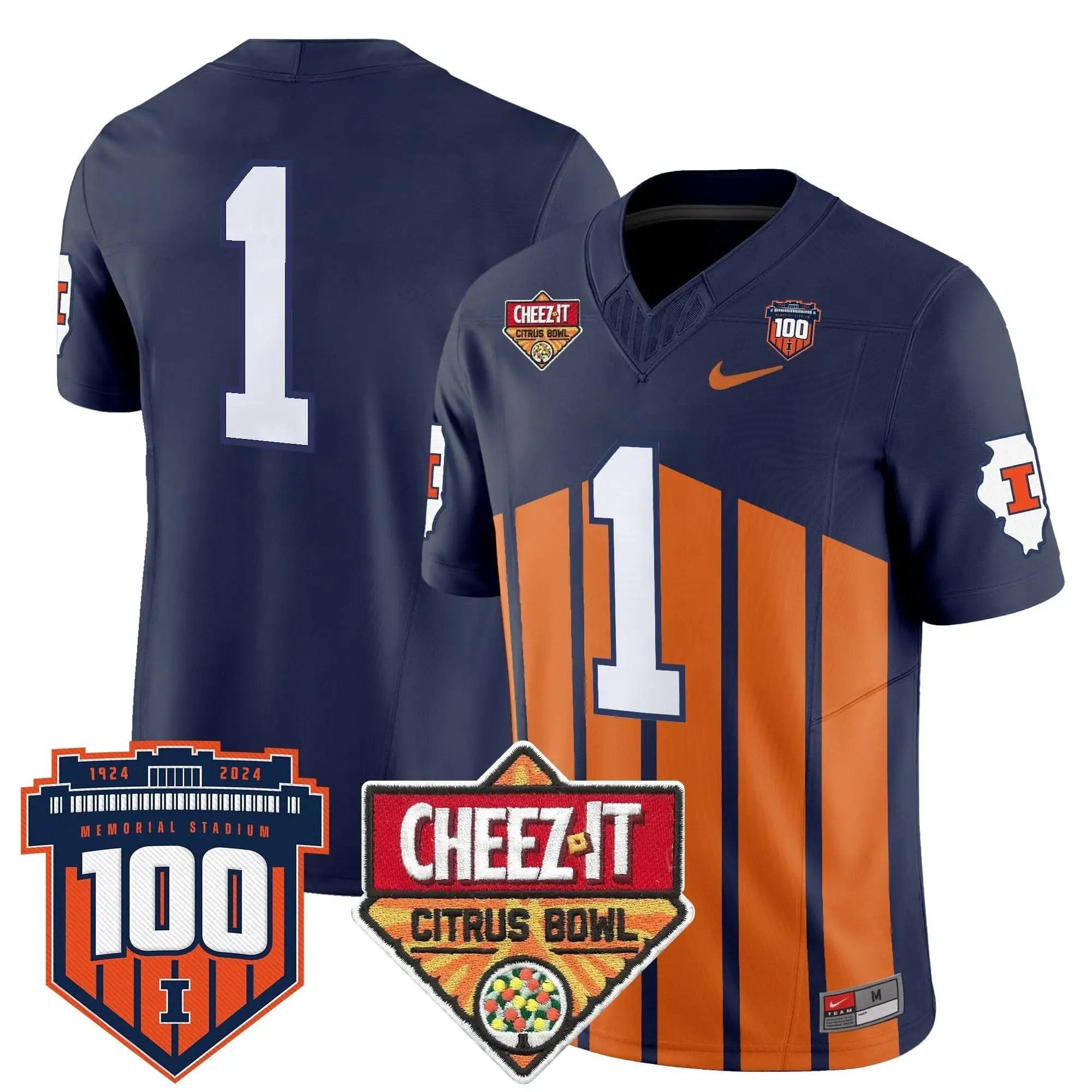 ILL 2025 Cheez-It Citrus Bowl Patch Vapor Limited Jersey by Illinois Fighting Illini