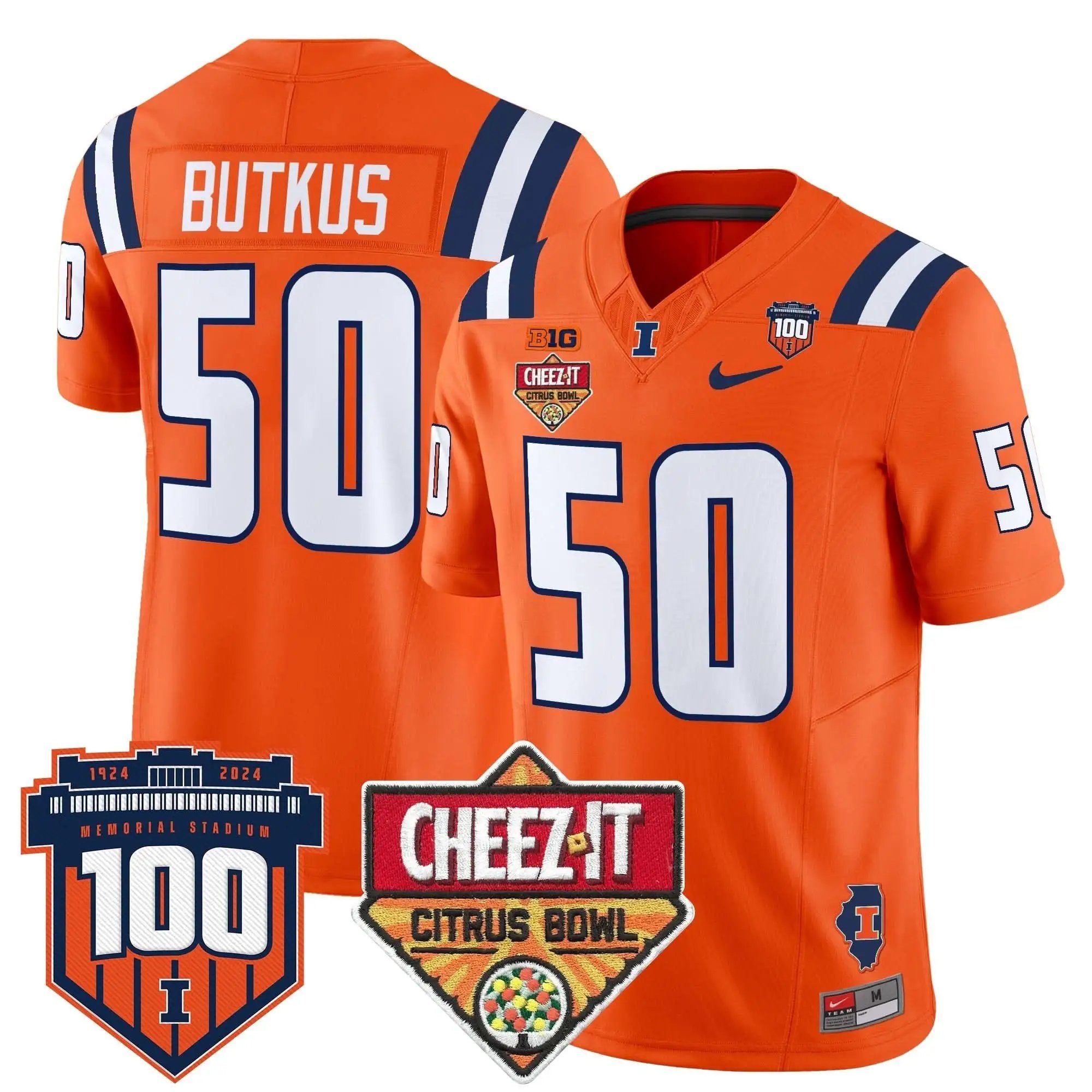 ILL 2025 Cheez-It Citrus Bowl Patch Vapor Limited Jersey by Illinois Fighting Illini