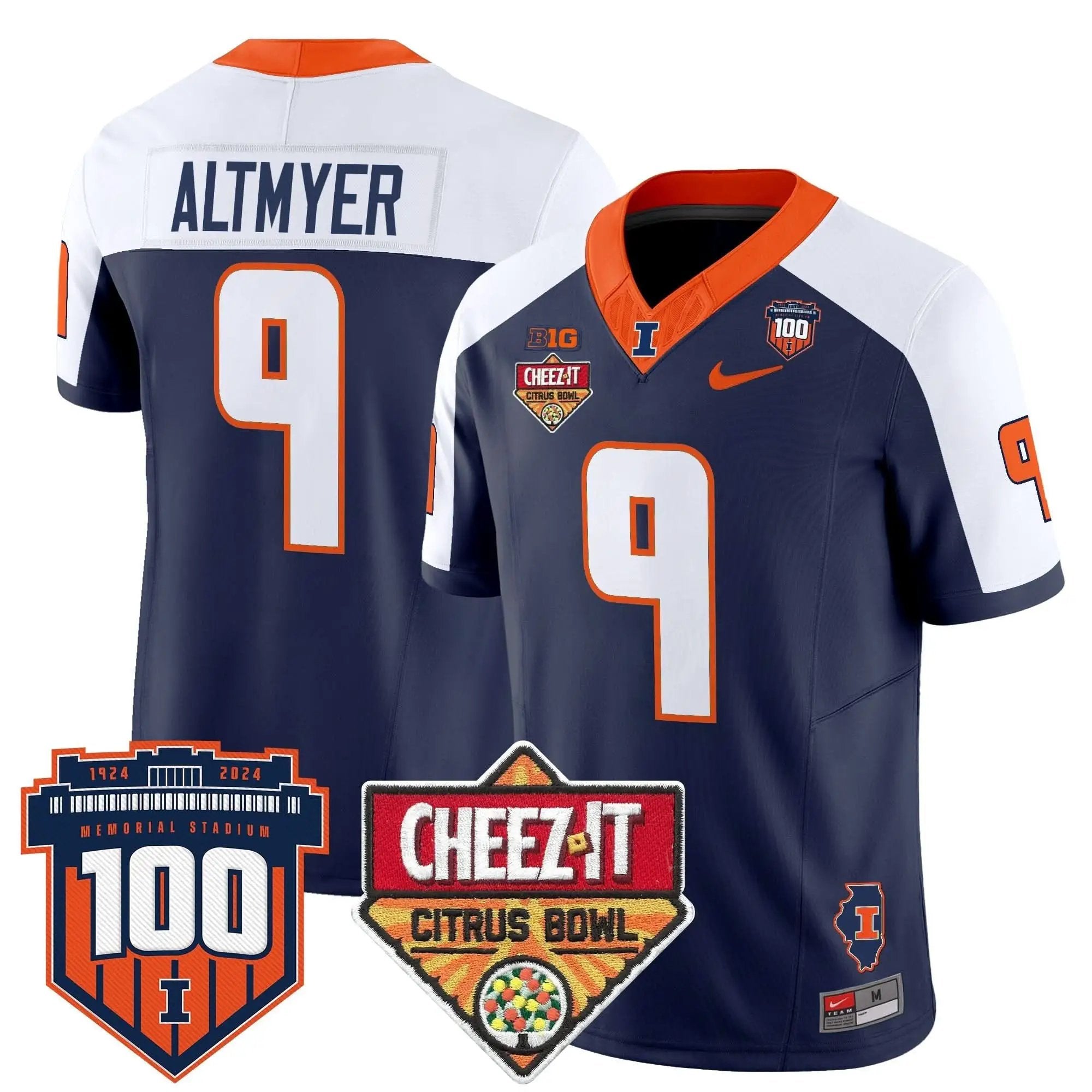 ILL 2025 Cheez-It Citrus Bowl Patch Vapor Limited Jersey by Illinois Fighting Illini