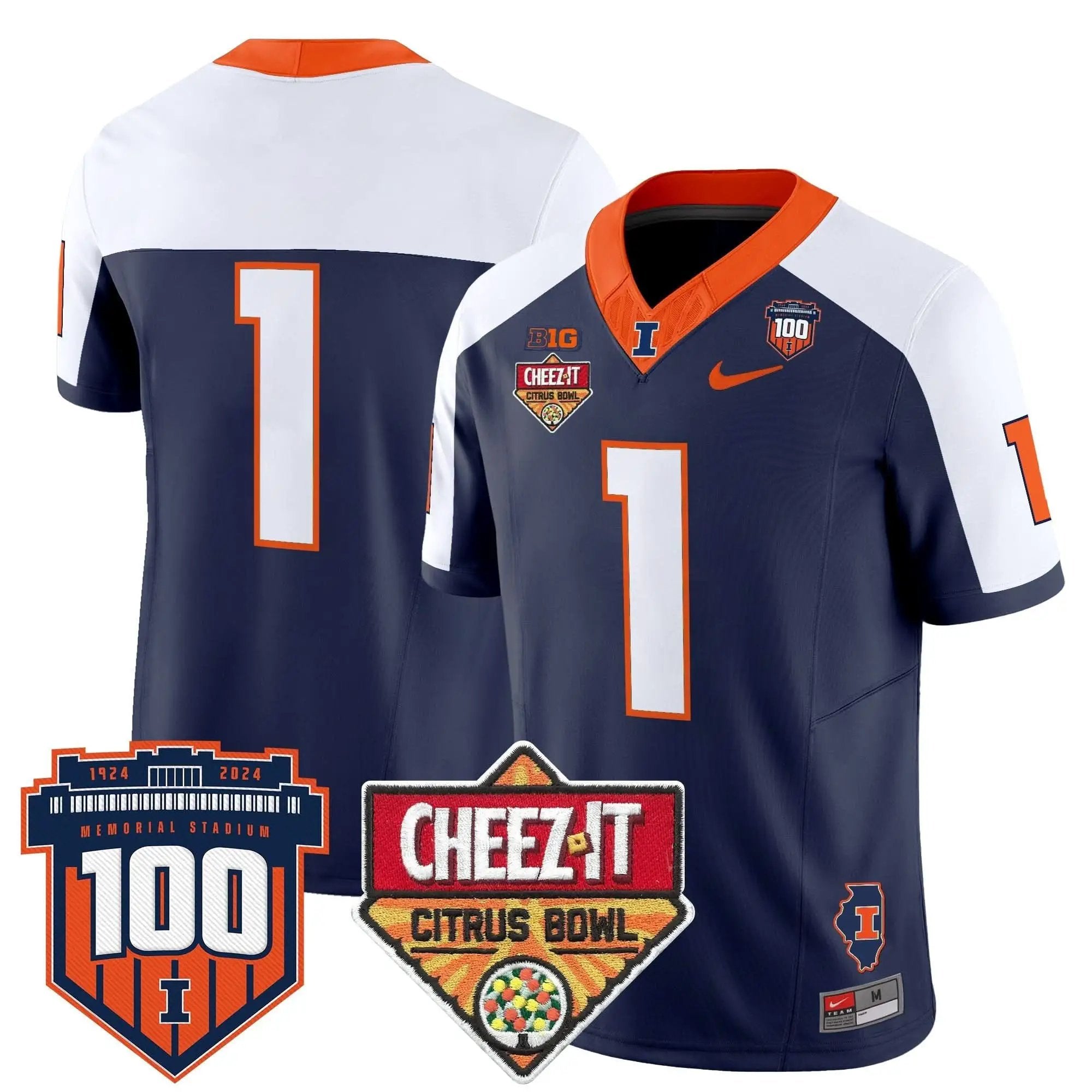 ILL 2025 Cheez-It Citrus Bowl Patch Vapor Limited Jersey by Illinois Fighting Illini