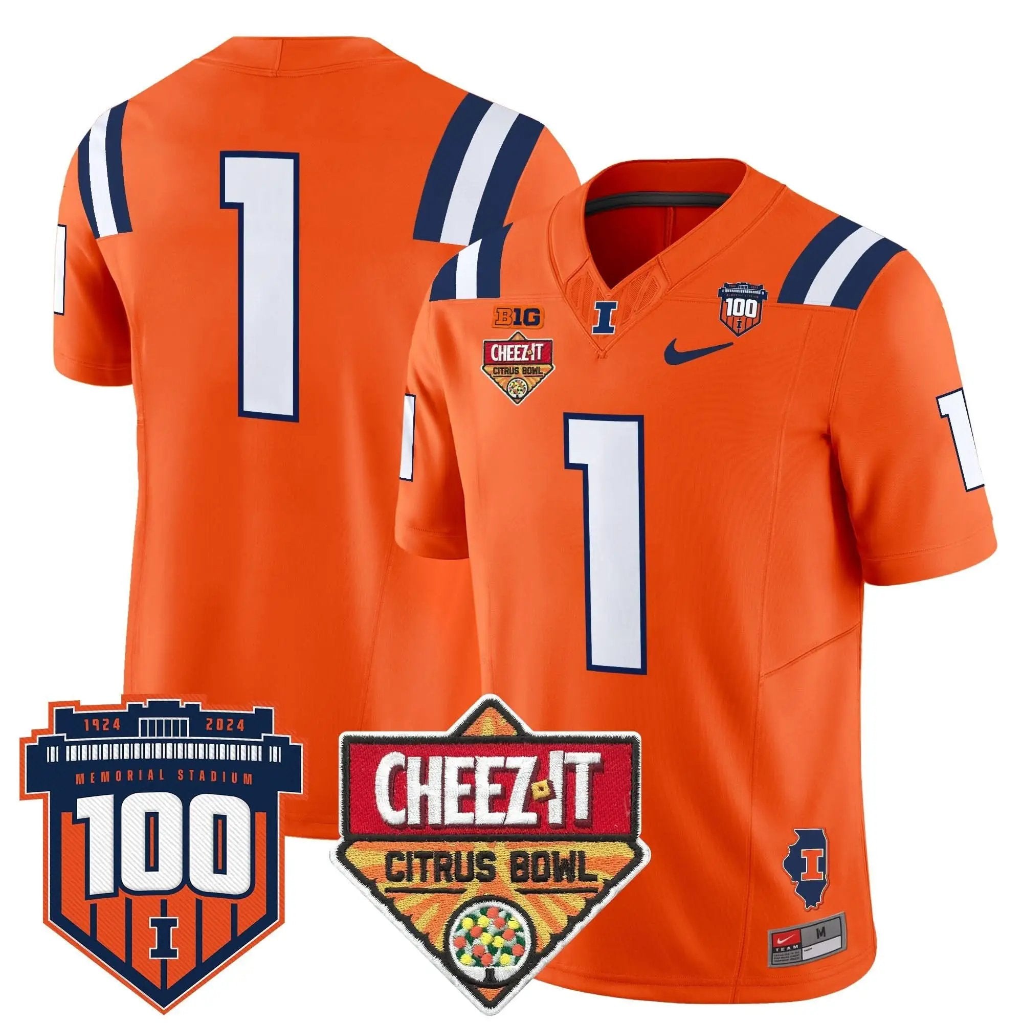 ILL 2025 Cheez-It Citrus Bowl Patch Vapor Limited Jersey by Illinois Fighting Illini