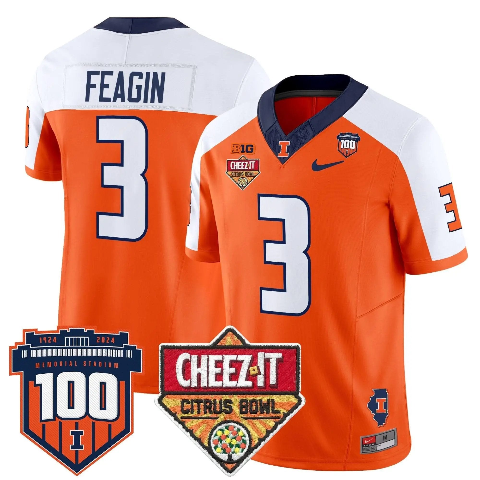 ILL 2025 Cheez-It Citrus Bowl Patch Vapor Limited Jersey by Illinois Fighting Illini