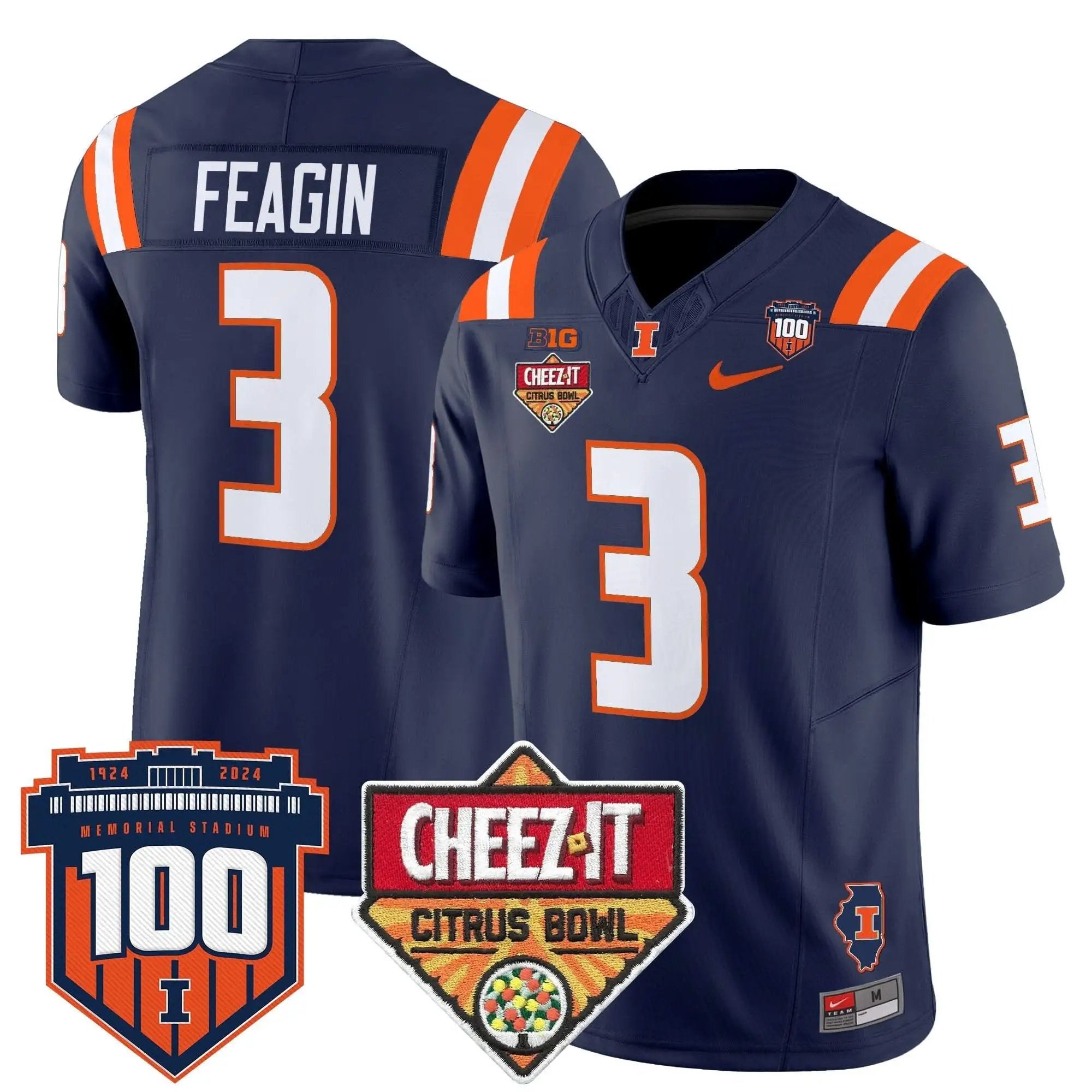 ILL 2025 Cheez-It Citrus Bowl Patch Vapor Limited Jersey by Illinois Fighting Illini