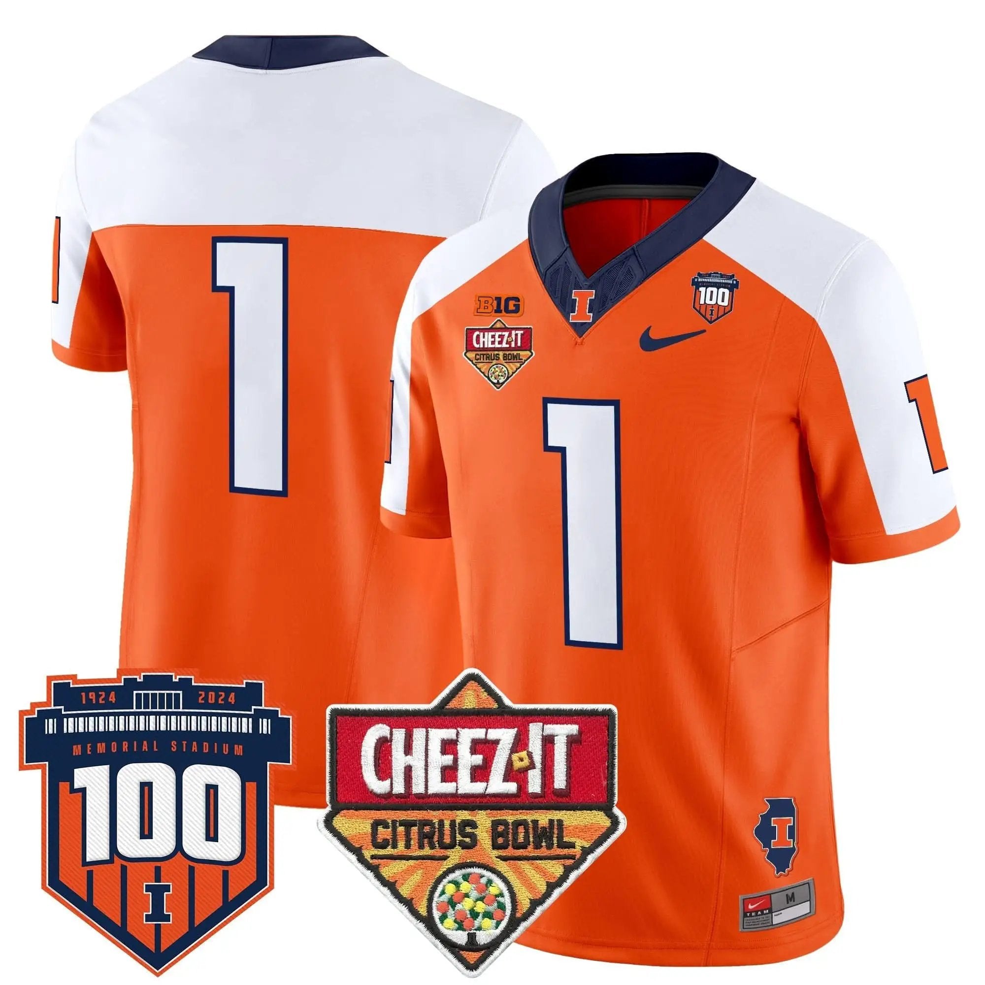 ILL 2025 Cheez-It Citrus Bowl Patch Vapor Limited Jersey by Illinois Fighting Illini