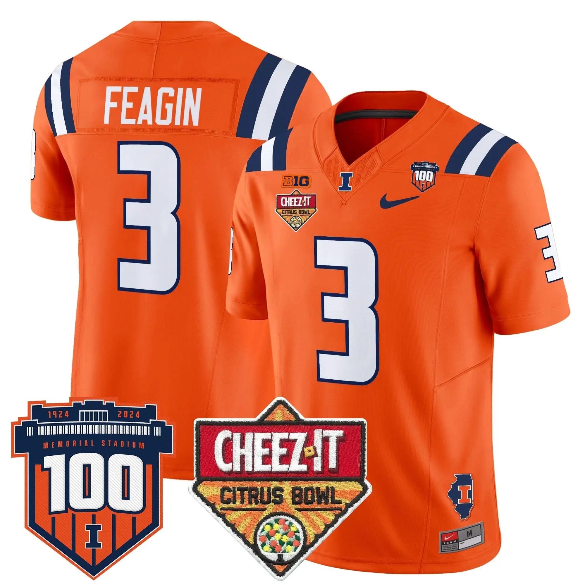 ILL 2025 Cheez-It Citrus Bowl Patch Vapor Limited Jersey by Illinois Fighting Illini