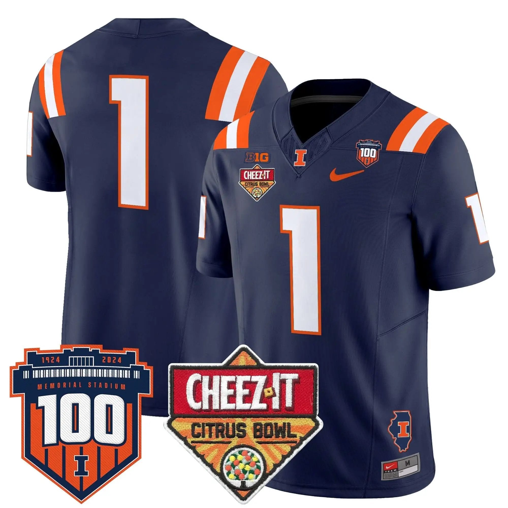 ILL 2025 Cheez-It Citrus Bowl Patch Vapor Limited Jersey by Illinois Fighting Illini