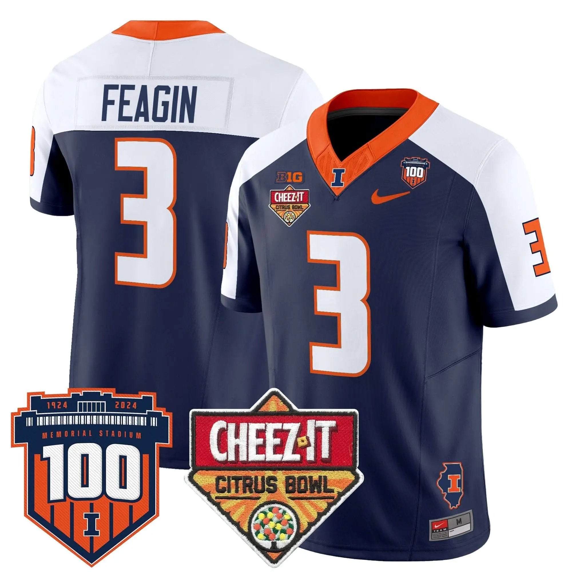 ILL 2025 Cheez-It Citrus Bowl Patch Vapor Limited Jersey by Illinois Fighting Illini
