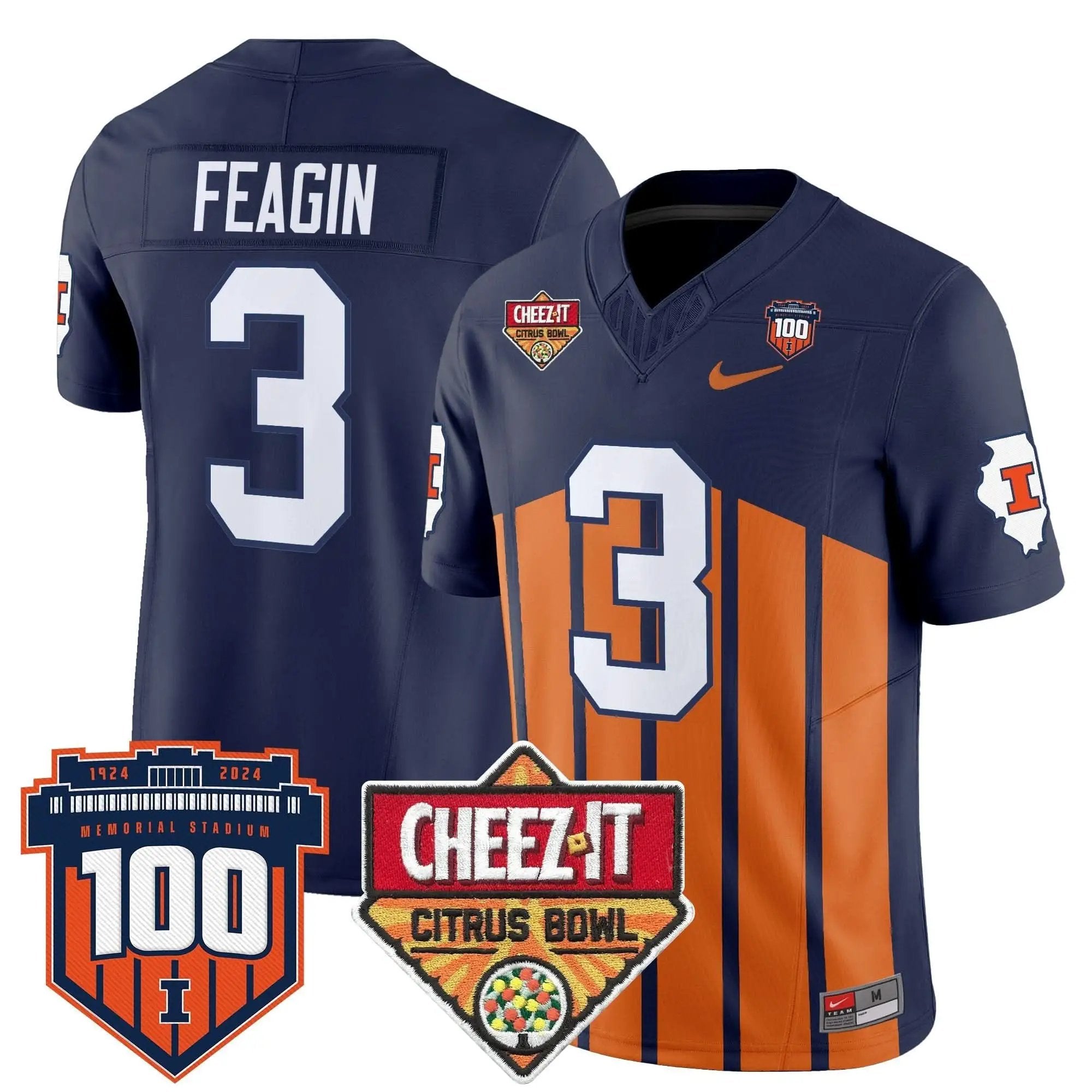 ILL 2025 Cheez-It Citrus Bowl Patch Vapor Limited Jersey by Illinois Fighting Illini