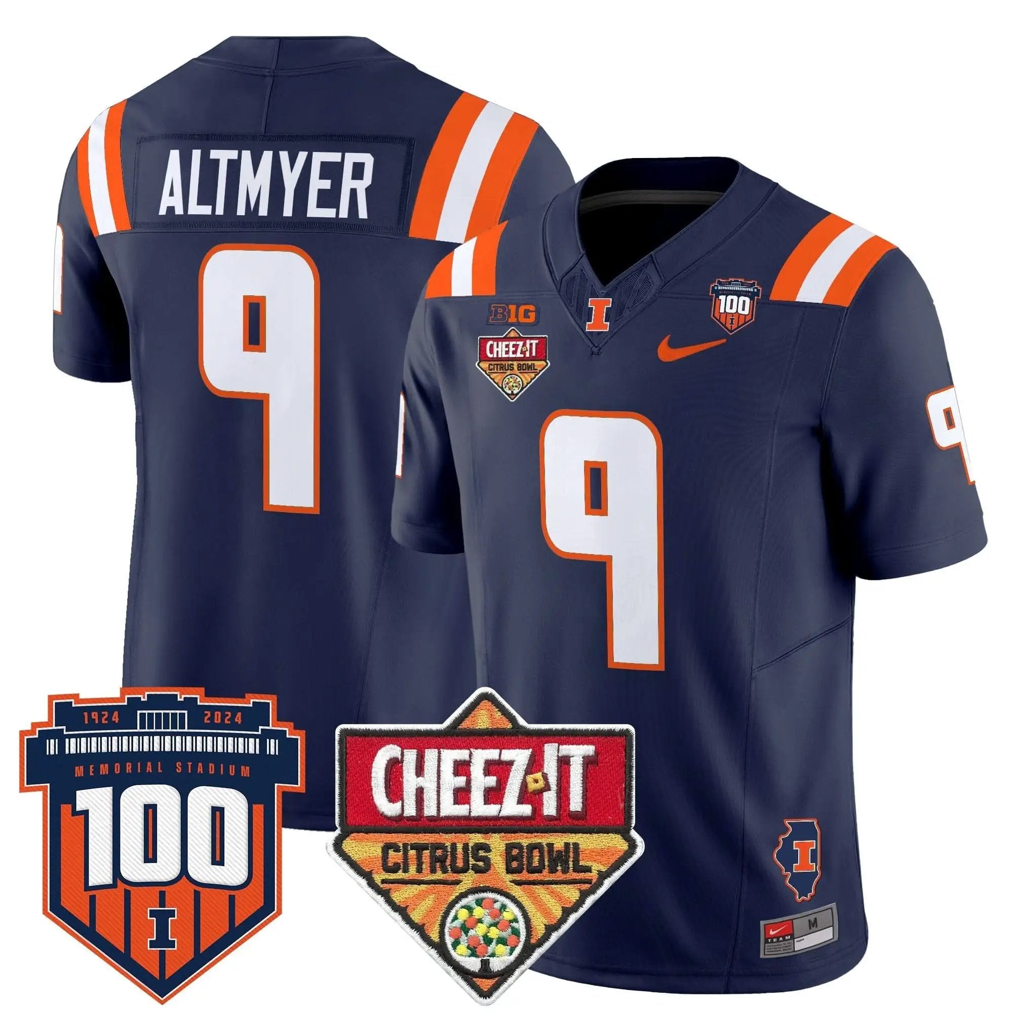 ILL 2025 Cheez-It Citrus Bowl Patch Vapor Limited Jersey by Illinois Fighting Illini