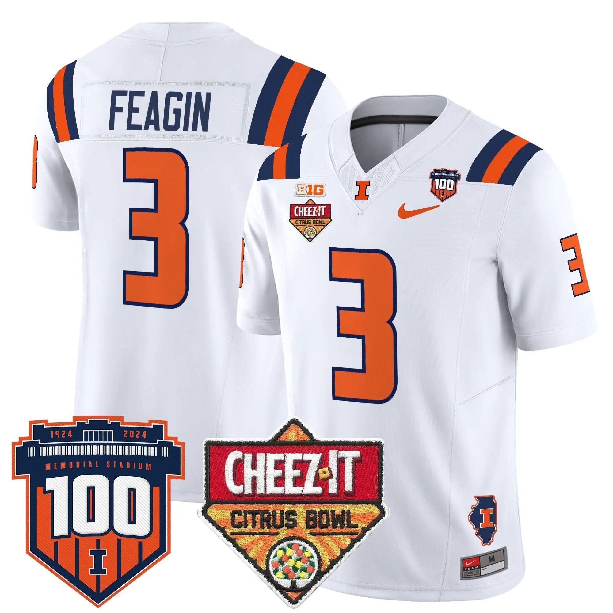 ILL 2025 Cheez-It Citrus Bowl Patch Vapor Limited Jersey by Illinois Fighting Illini