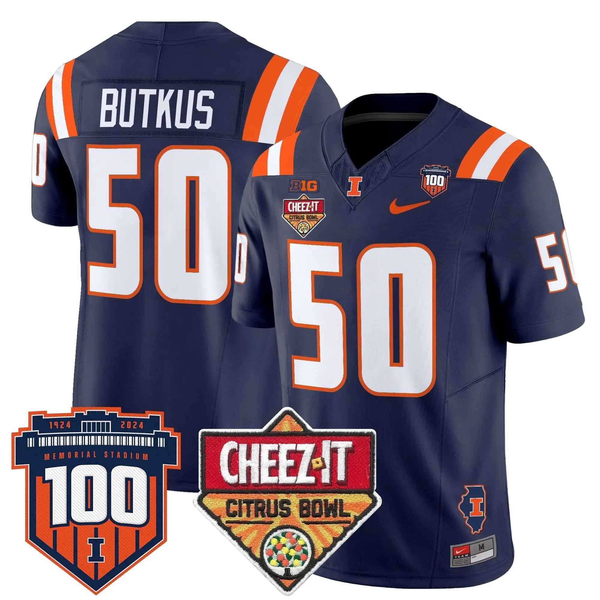 ILL 2025 Cheez-It Citrus Bowl Patch Vapor Limited Jersey by Illinois Fighting Illini