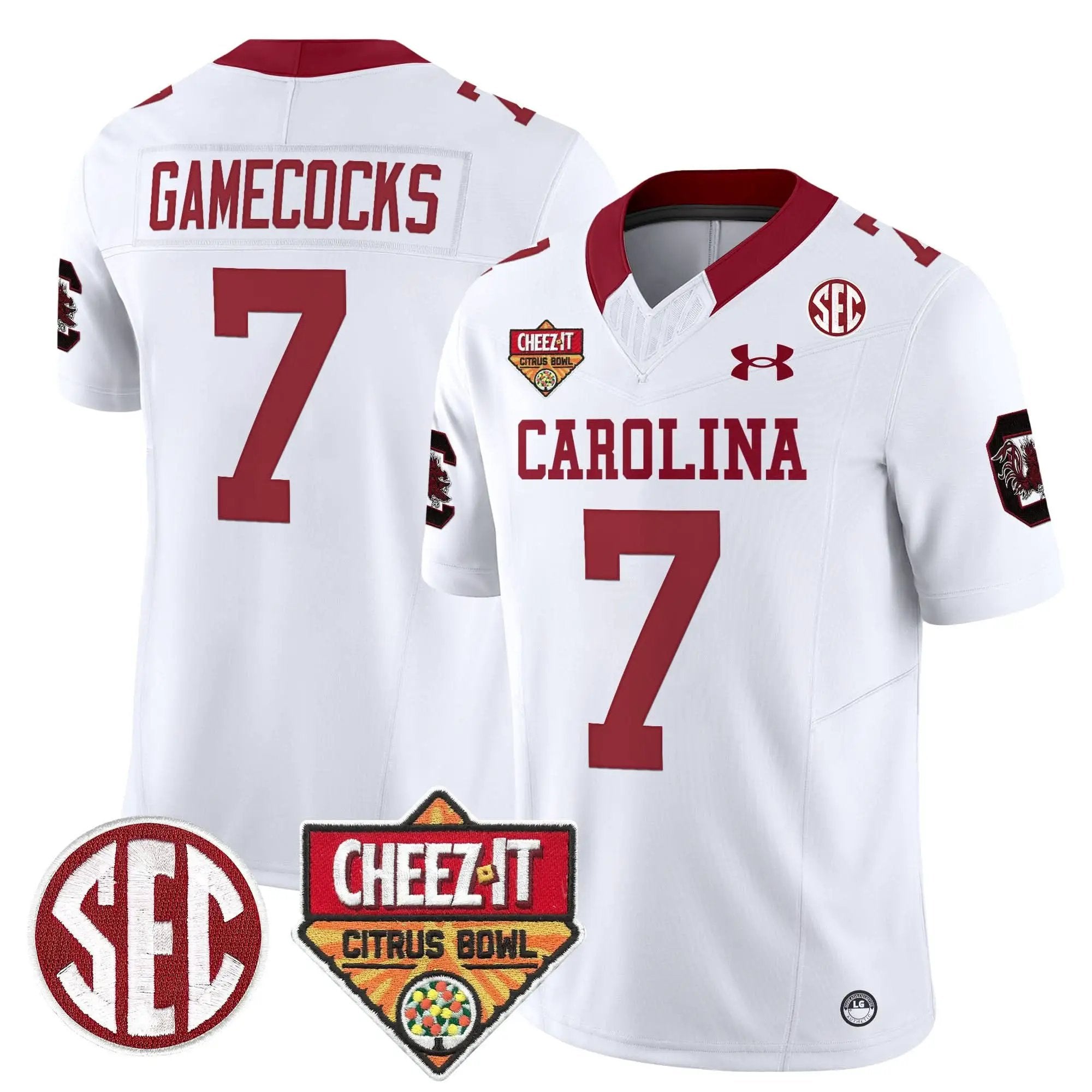 SCG 1980 Throwback Cheez-It Citrus Bowl Patch Vapor Limited Jersey by South Carolina Gamecocks