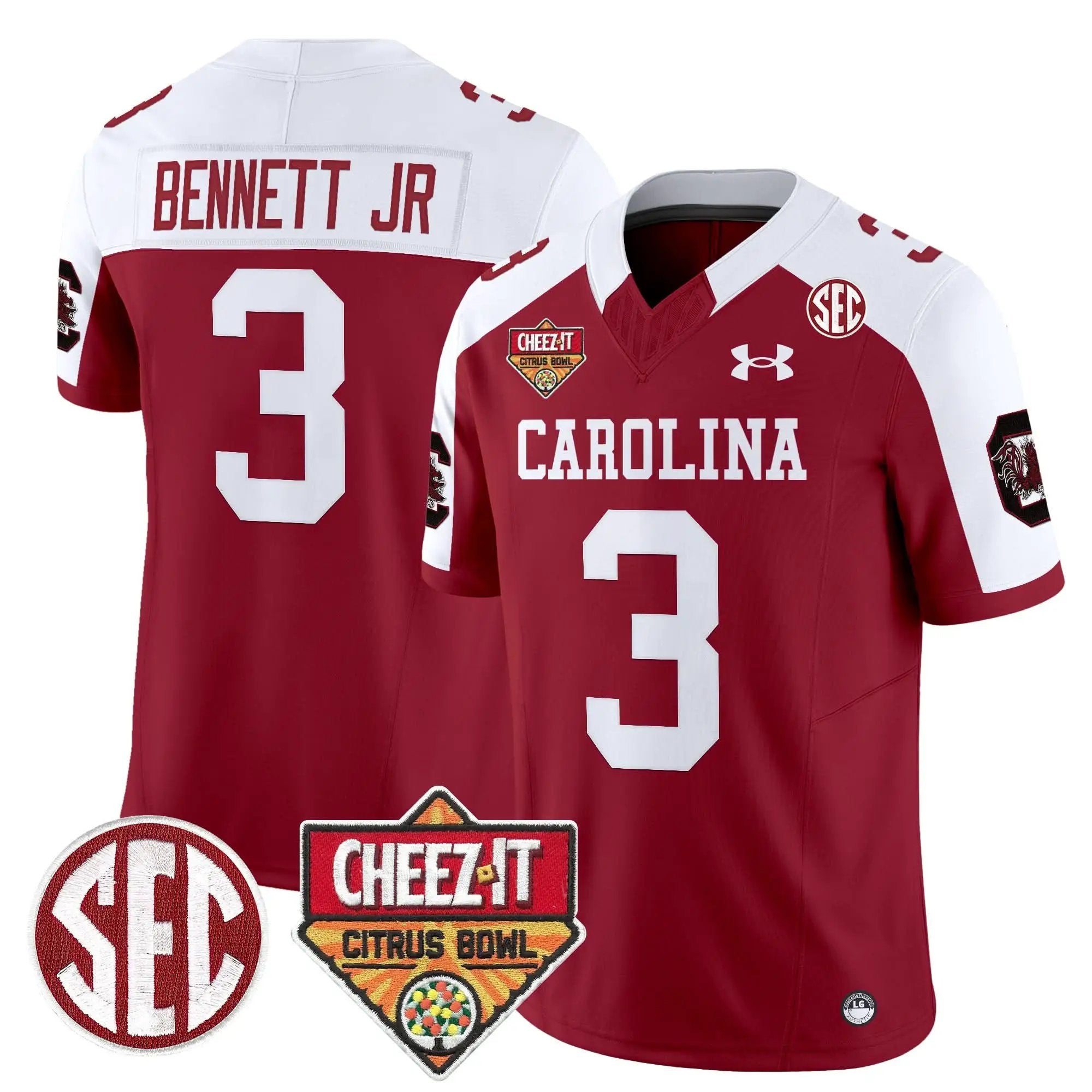 SCG 1980 Throwback Cheez-It Citrus Bowl Patch Vapor Limited Jersey by South Carolina Gamecocks