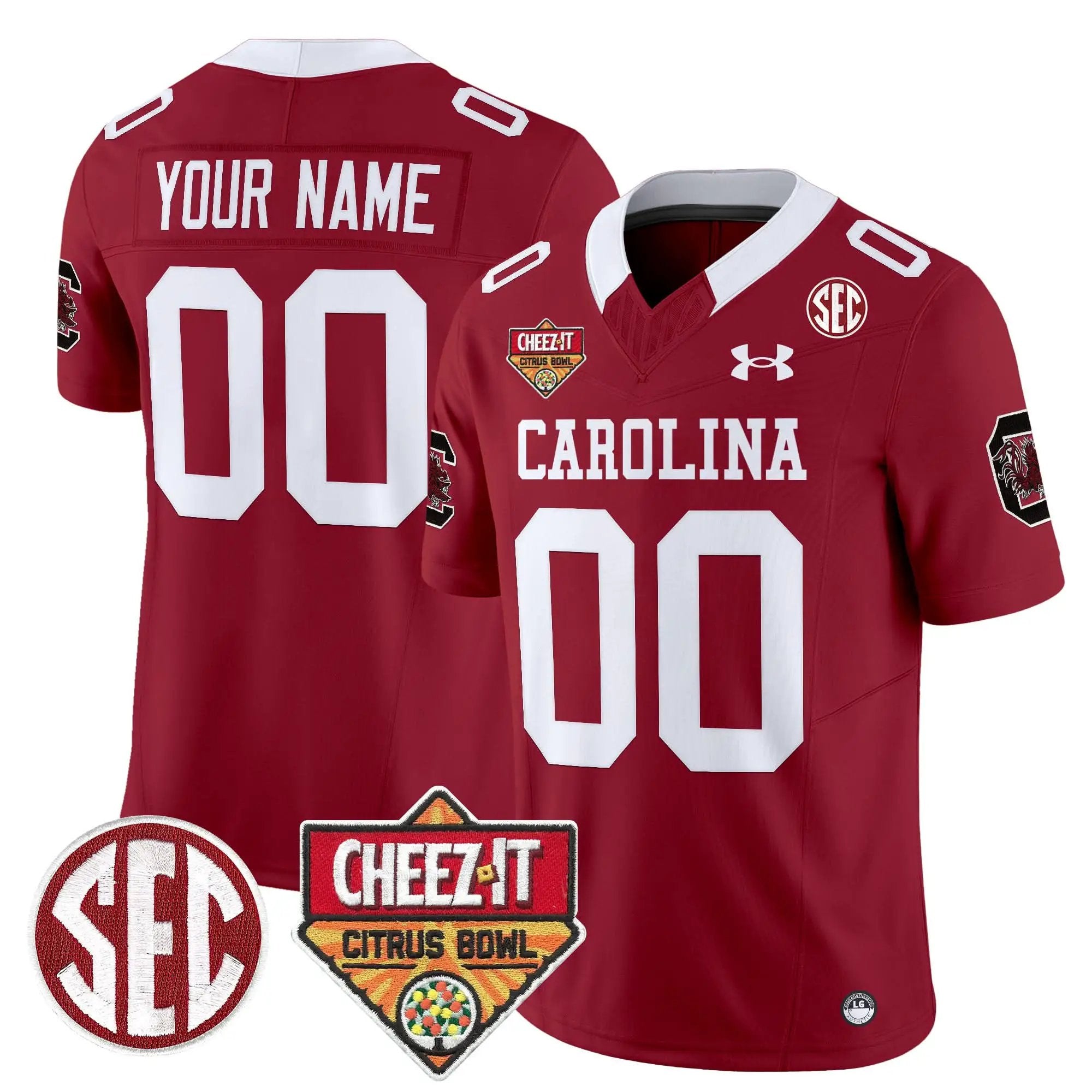 SCG 1980 Throwback Cheez-It Citrus Bowl Patch Vapor Limited Custom Jersey by South Carolina Gamecocks