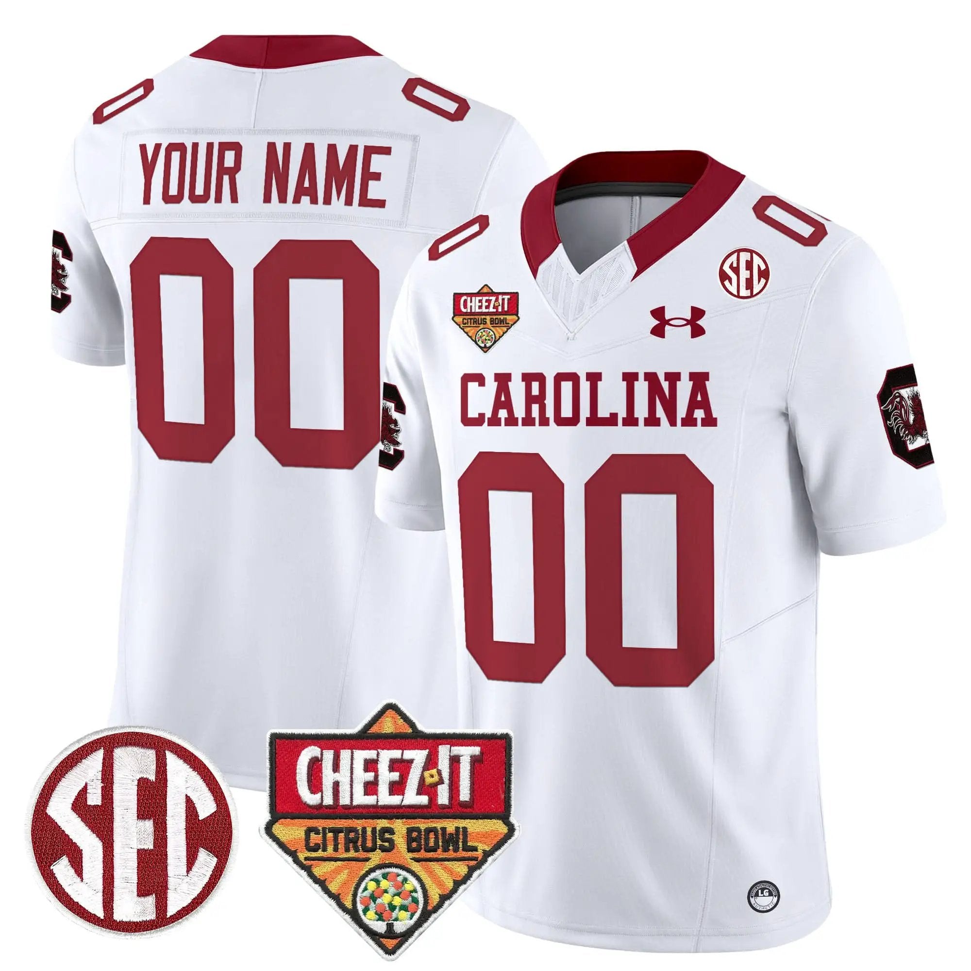 SCG 1980 Throwback Cheez-It Citrus Bowl Patch Vapor Limited Custom Jersey by South Carolina Gamecocks
