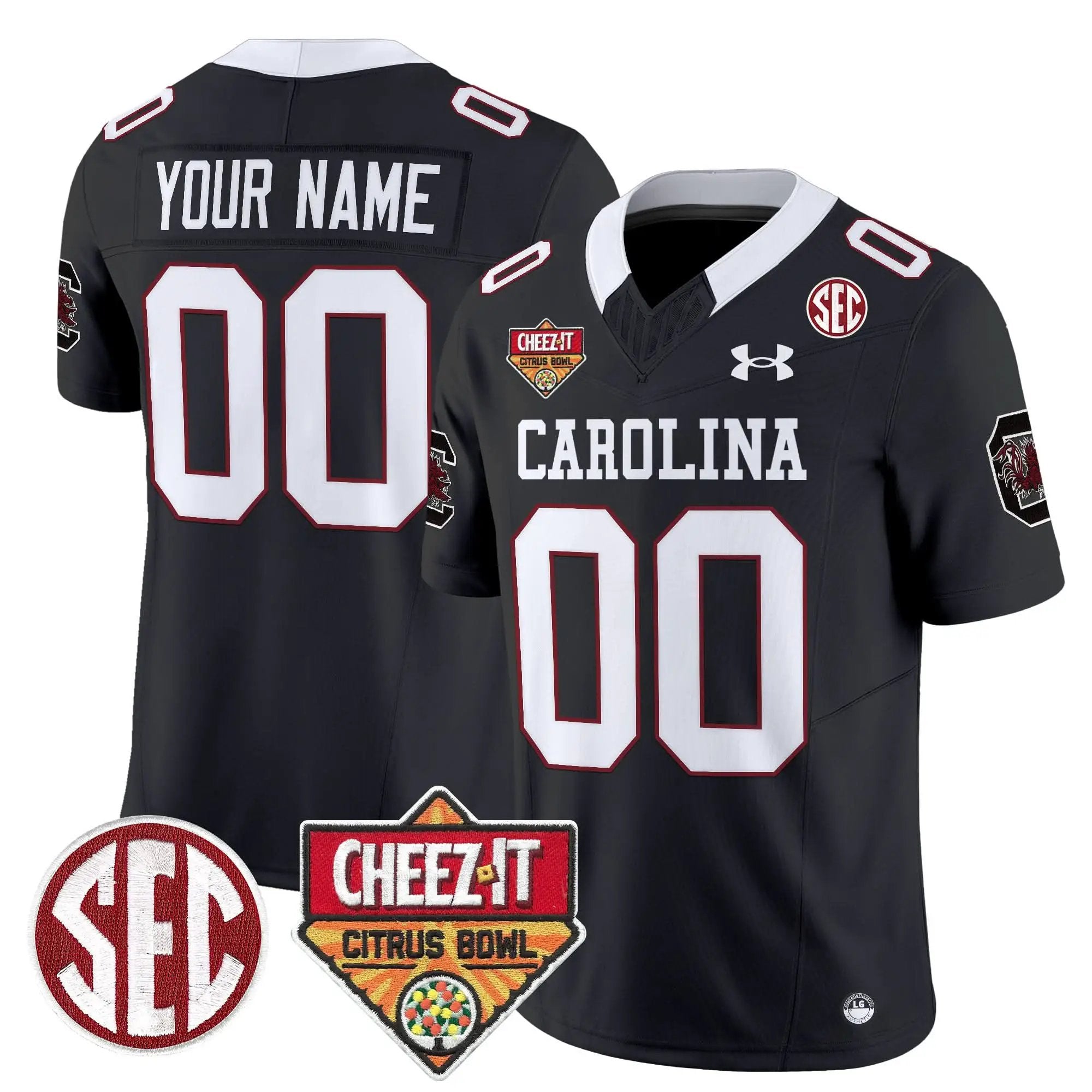 SCG 1980 Throwback Cheez-It Citrus Bowl Patch Vapor Limited Custom Jersey by South Carolina Gamecocks