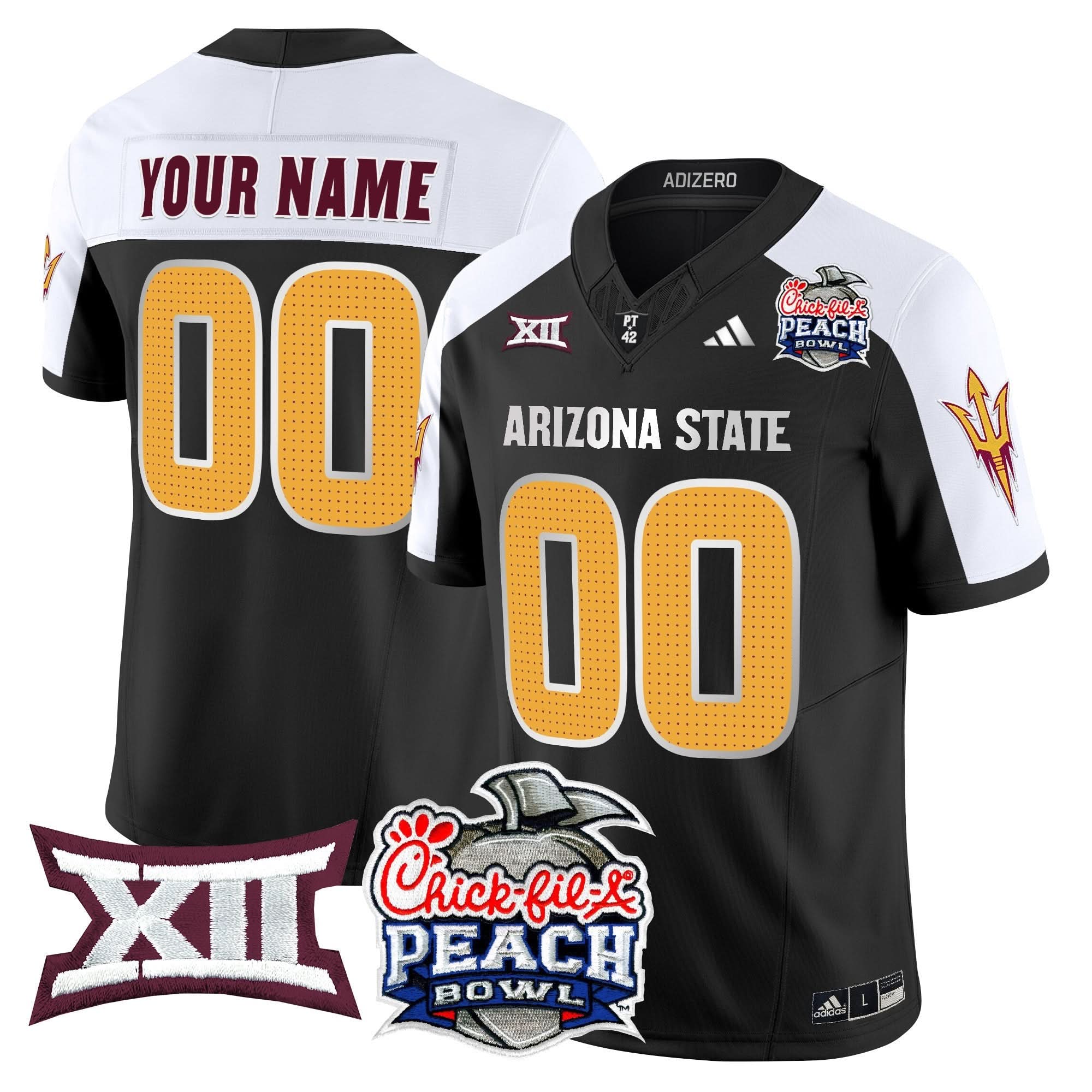ASSD 2025 Peach Bowl Vapor Limited Custom Jersey V2 by Arizona State Sun Devils