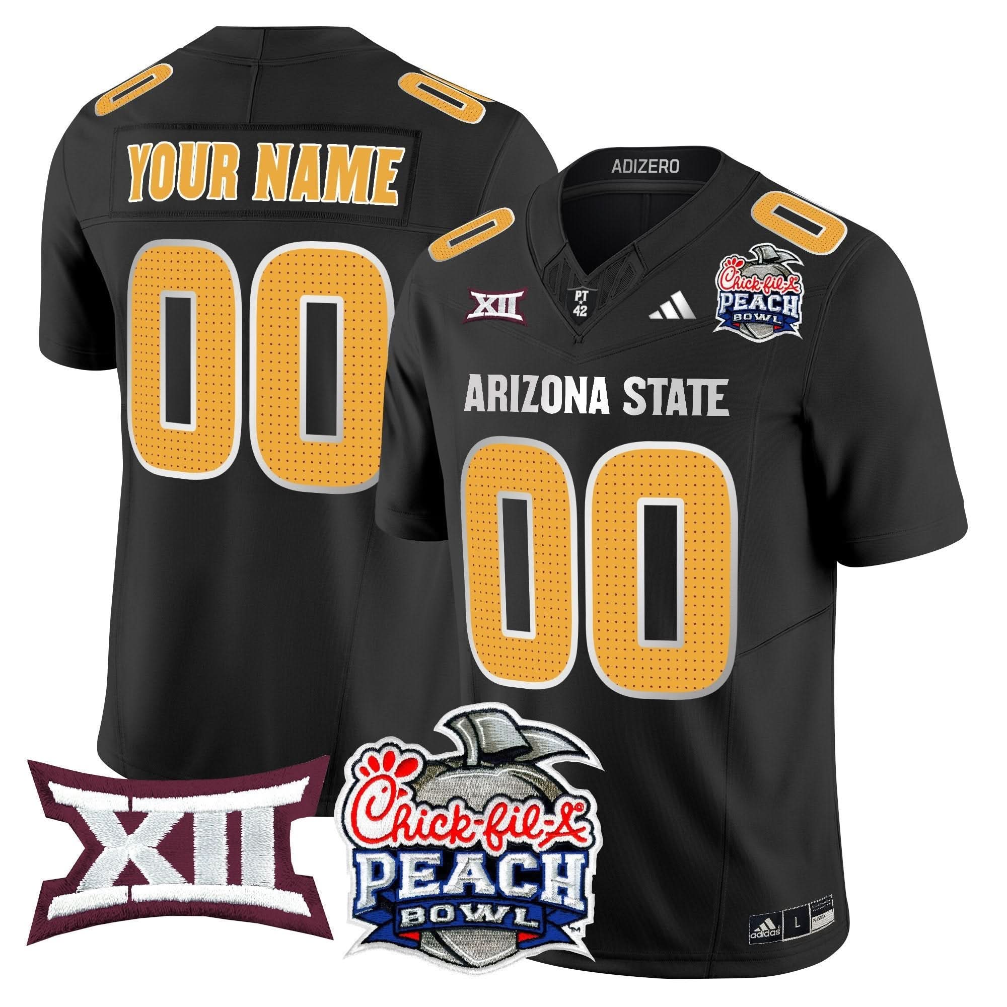 ASSD 2025 Peach Bowl Vapor Limited Custom Jersey V2 by Arizona State Sun Devils