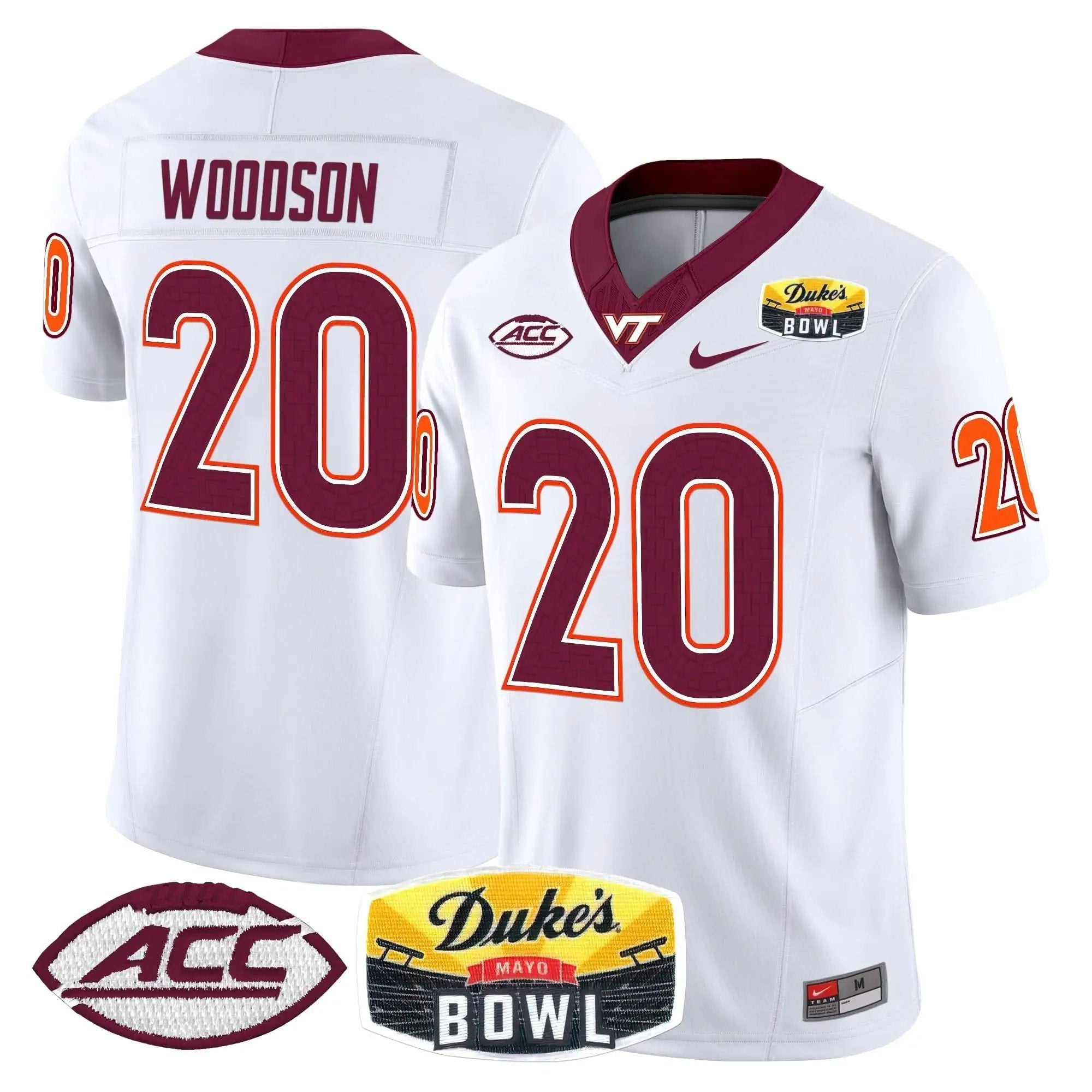 VTH 2025 Duke's Mayo Bowl Patch Vapor Limited Jersey by Virginia Tech Hokies