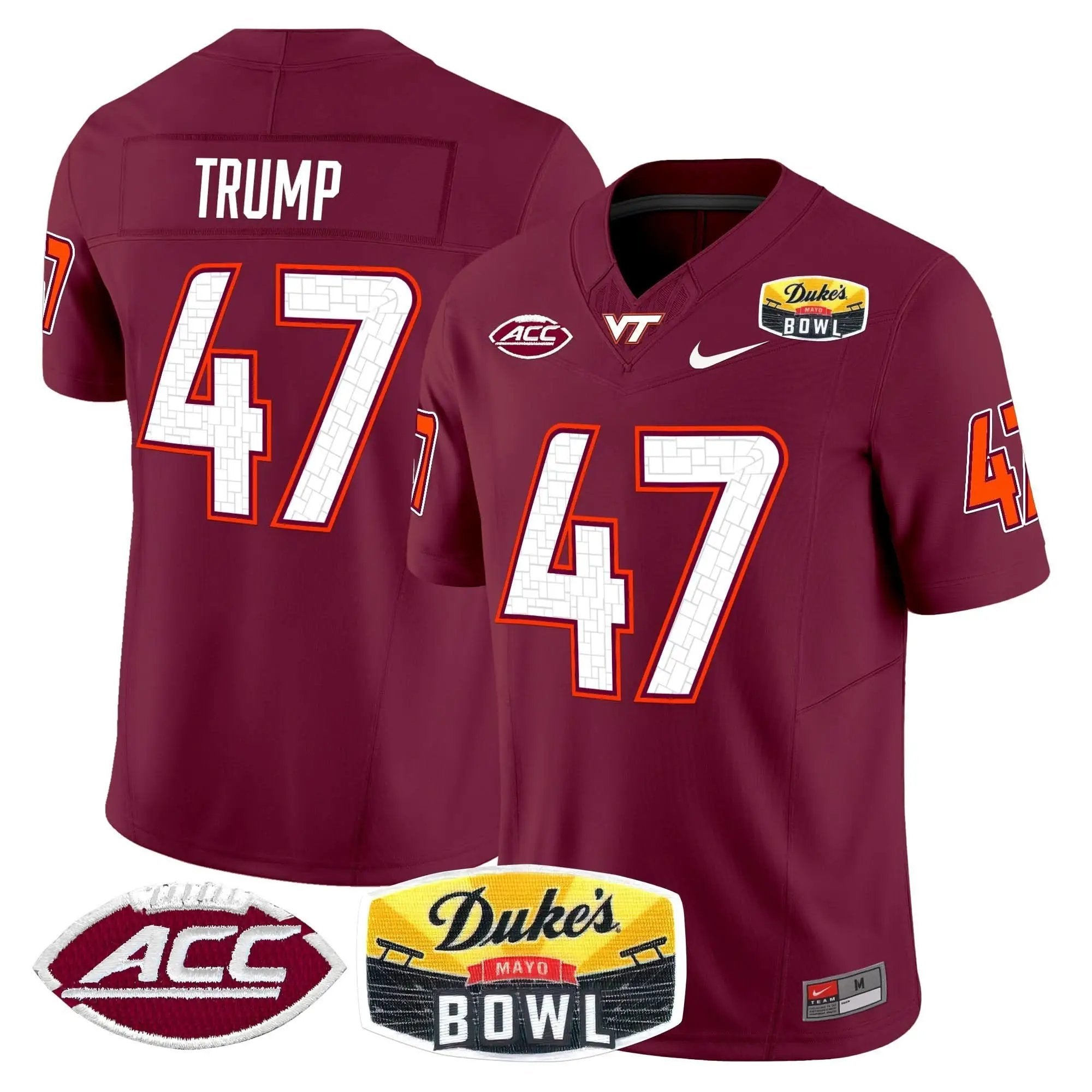 VTH 2025 Duke's Mayo Bowl Patch Vapor Limited Jersey by Virginia Tech Hokies