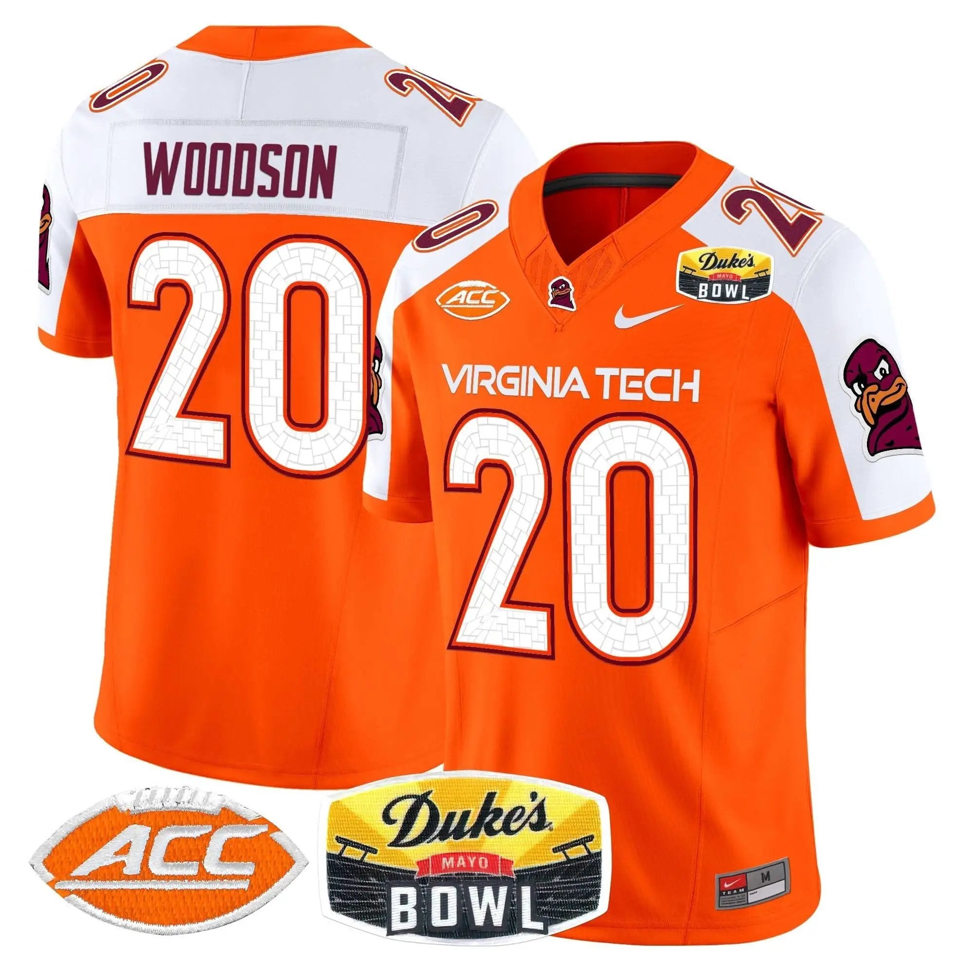 VTH 2025 Duke's Mayo Bowl Patch Vapor Limited Jersey by Virginia Tech Hokies